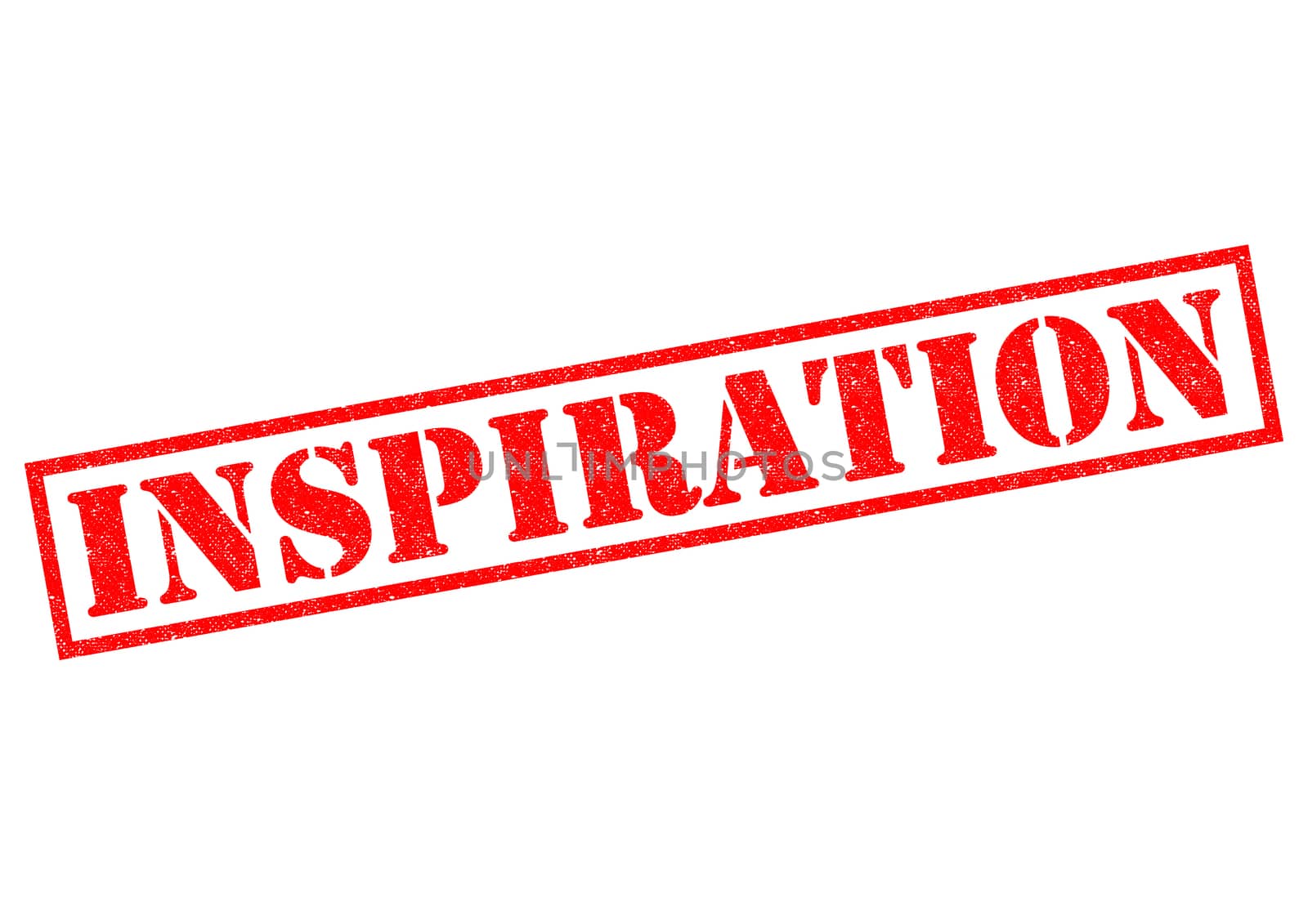 INSPIRATION red Rubber Stamp over a white background.