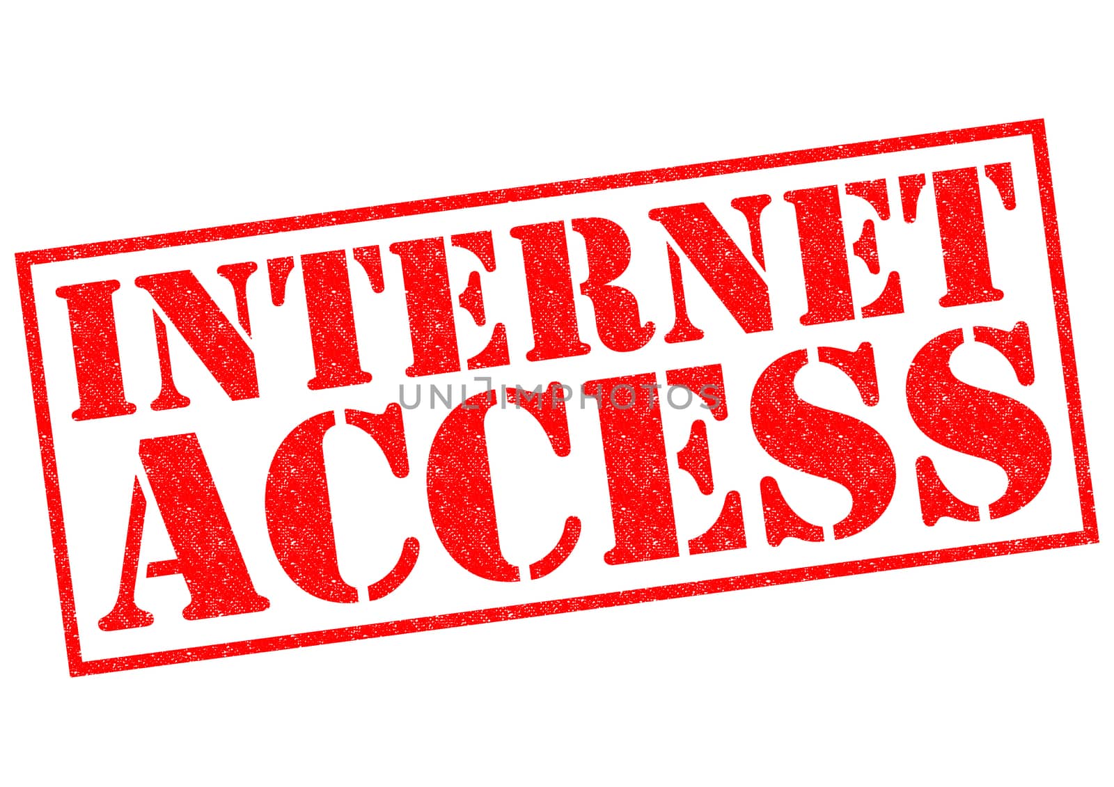 INTERNET ACCESS red Rubber Stamp over a white background.