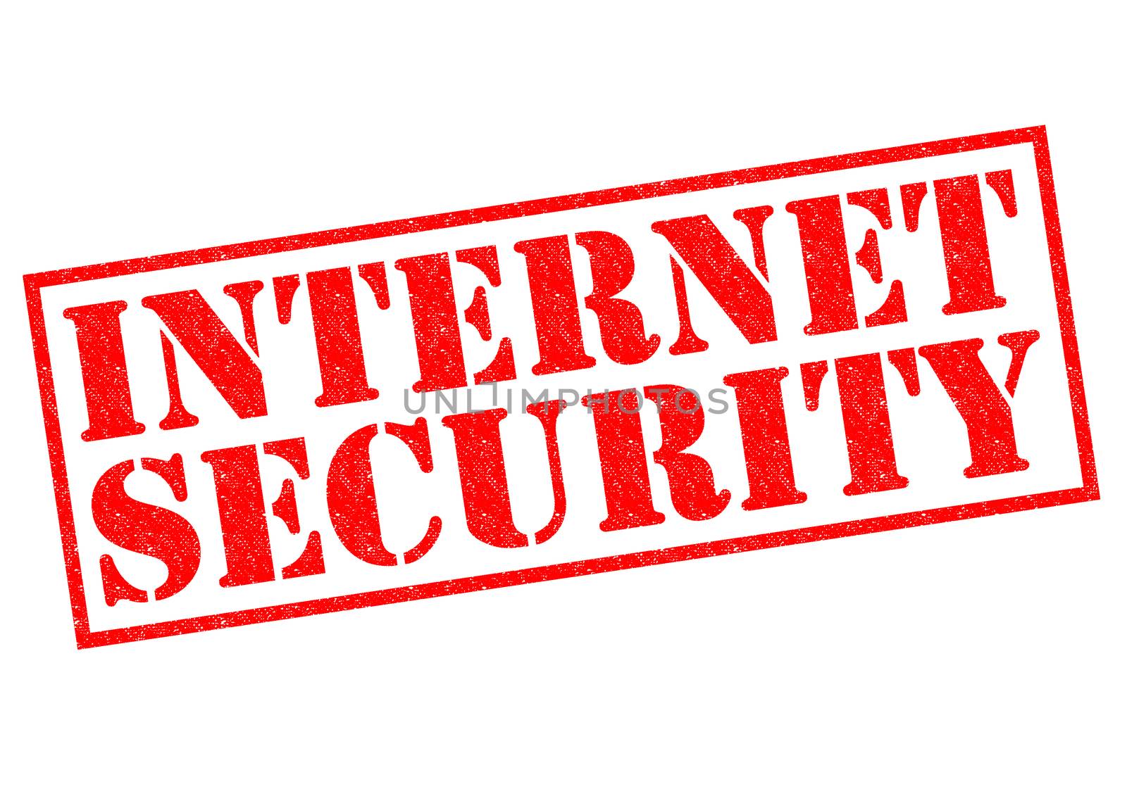 INTERNET SECURITY red Rubber Stamp over a white background.