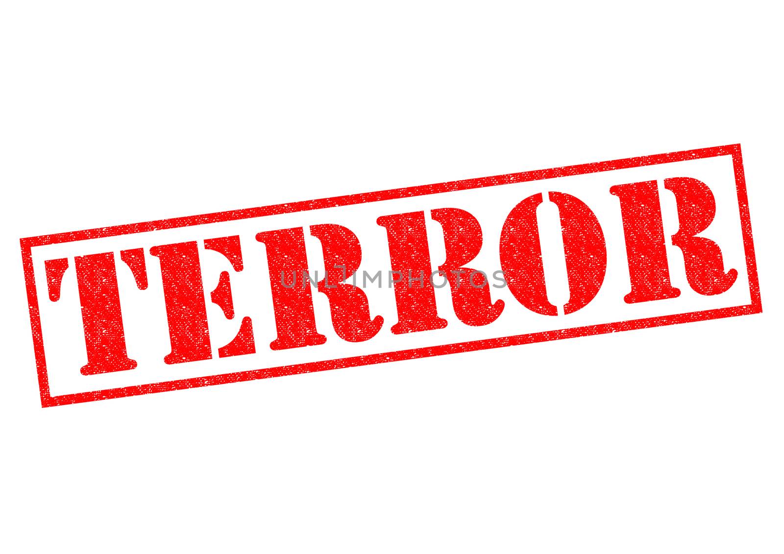 TERROR red Rubber Stamp over a white background.
