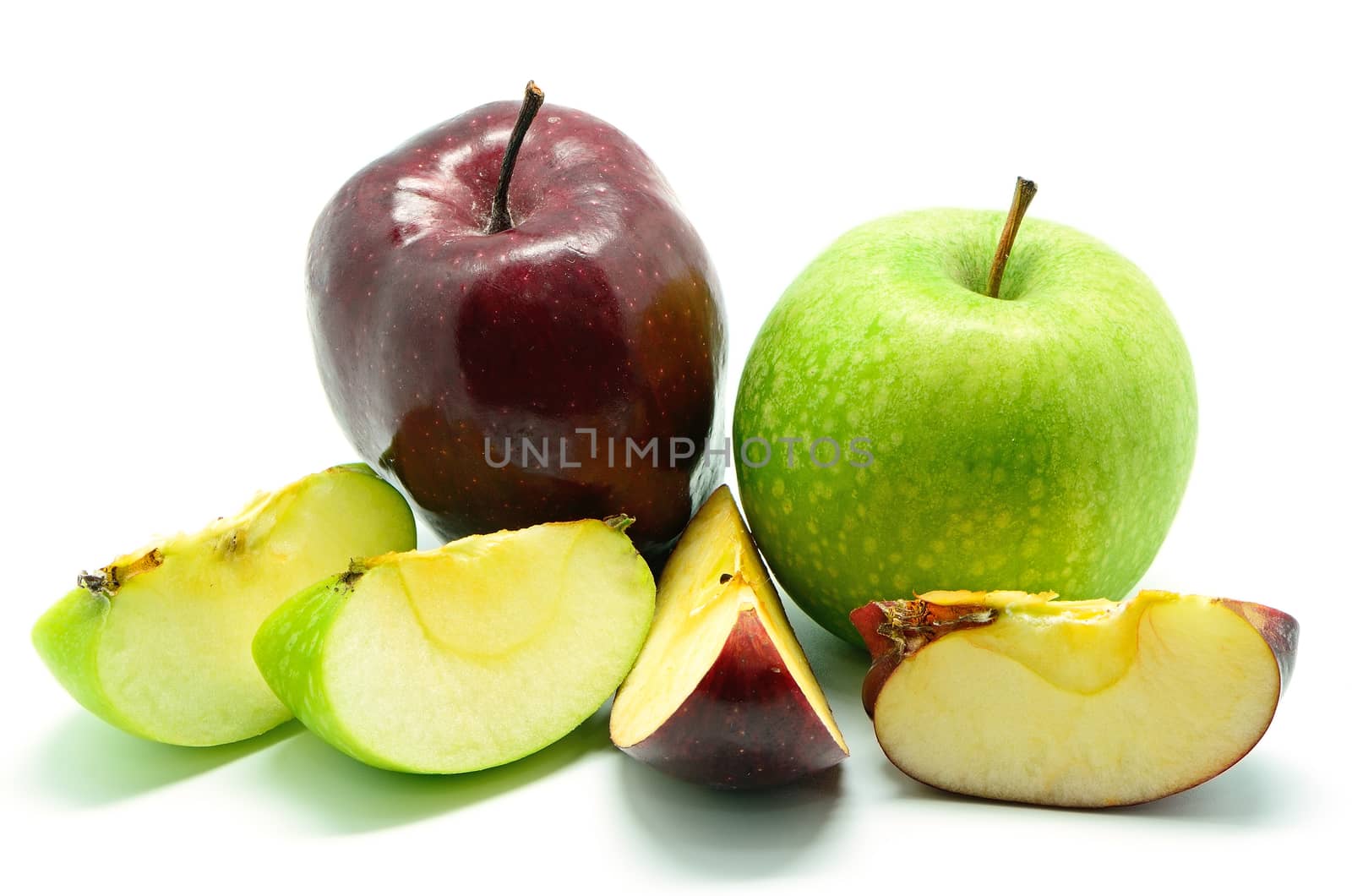 Ripe apple, isolated on a white background