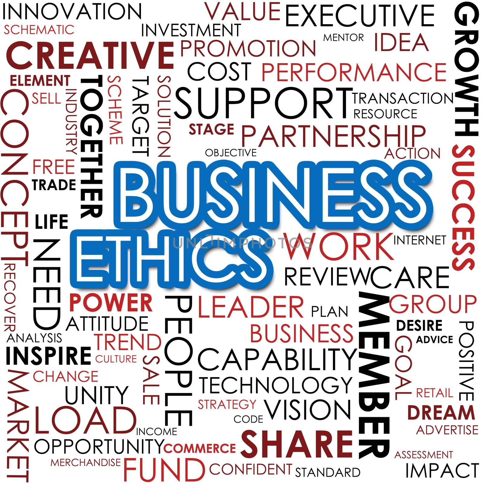Business ethics word cloud by tang90246