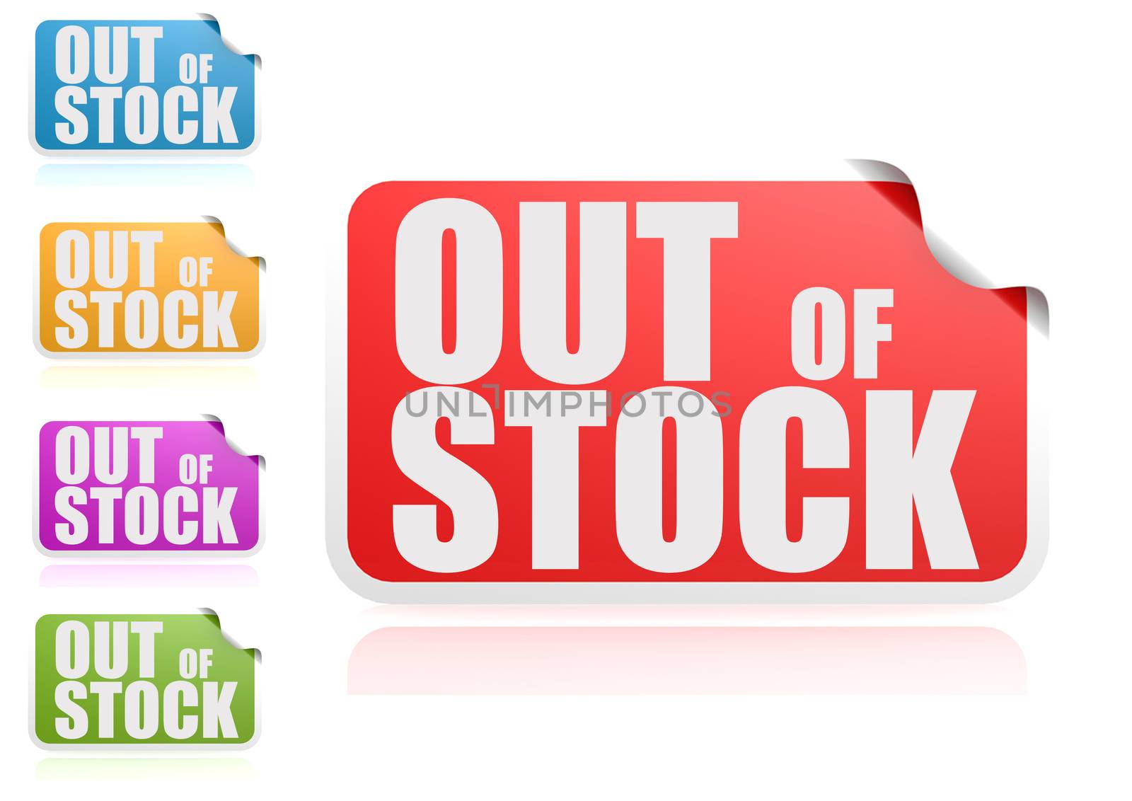 Out of stock label set