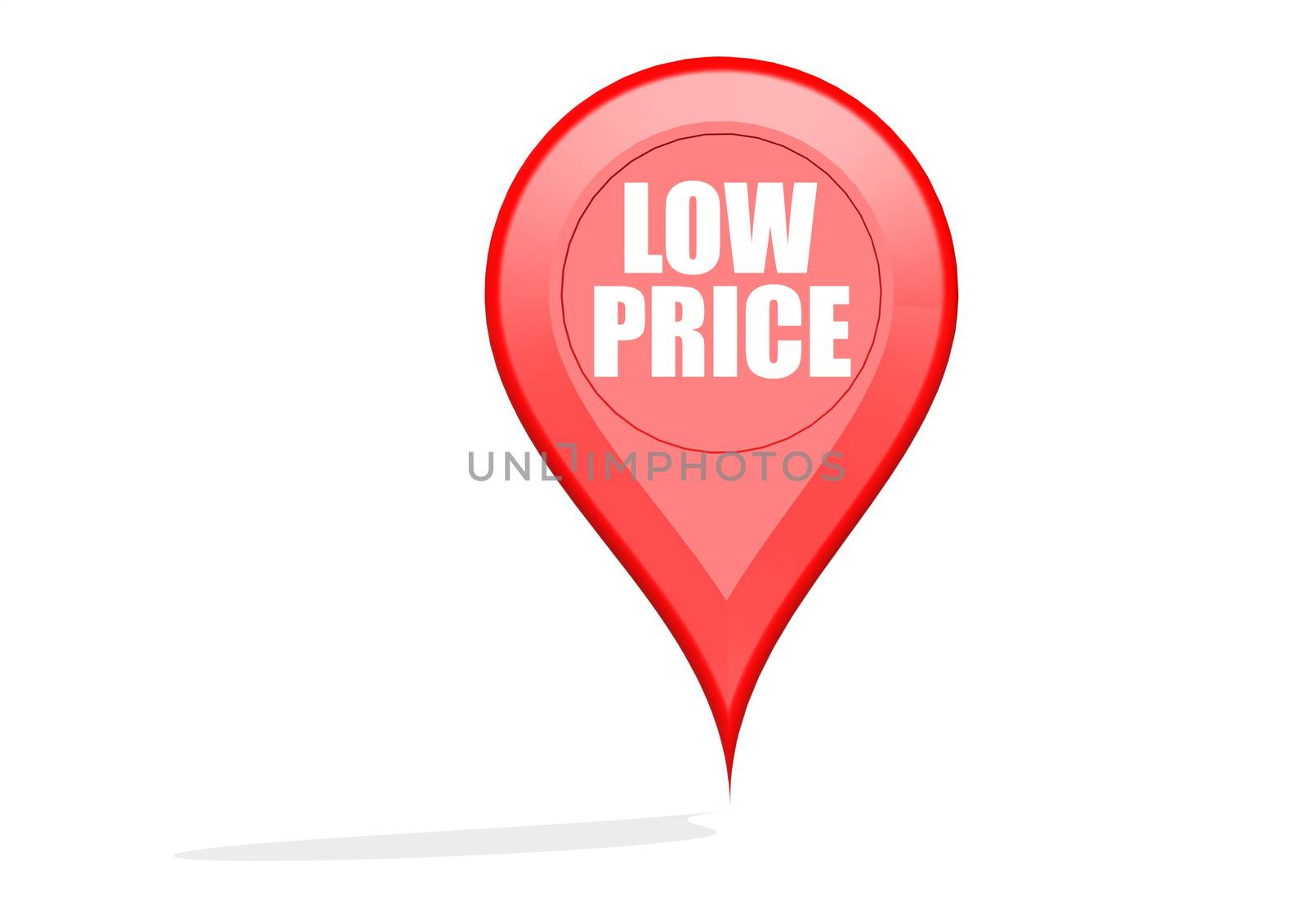 Low price pointer image with hi-res rendered artwork that could be used for any graphic design.