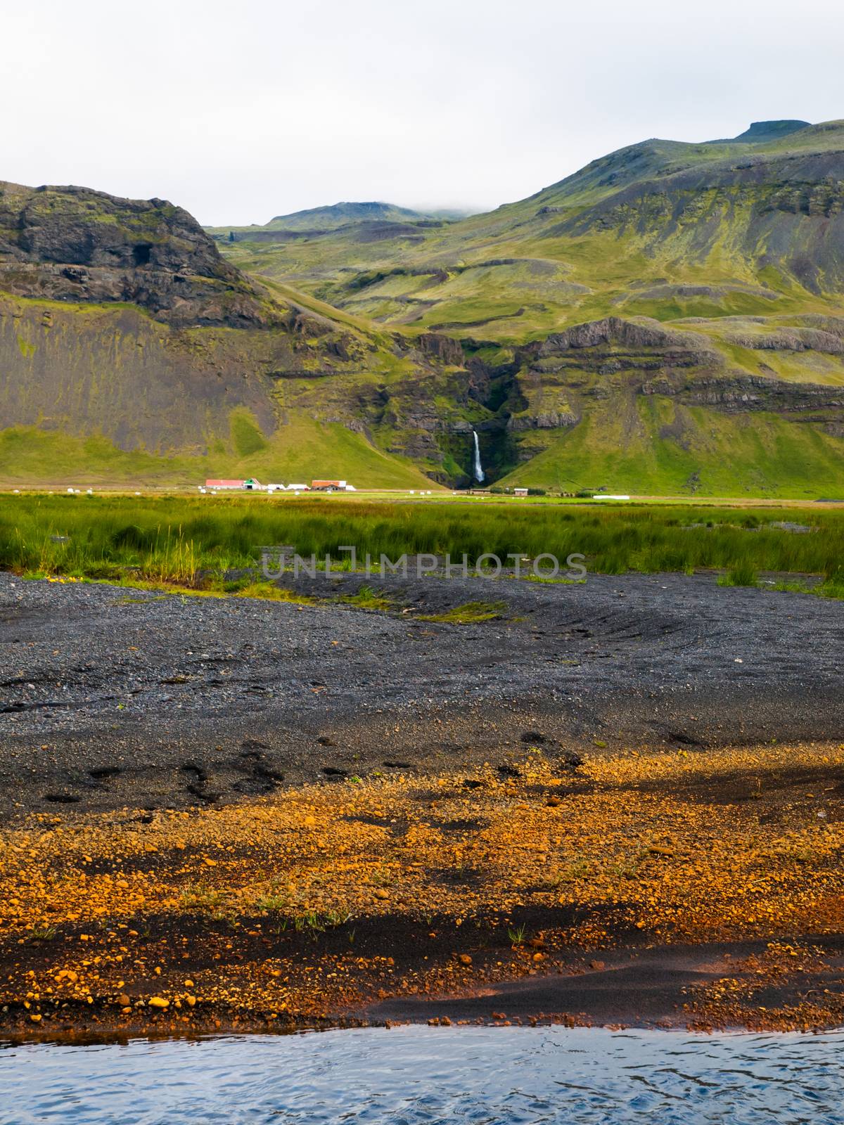 Icelandic colored landscape near Skogar
