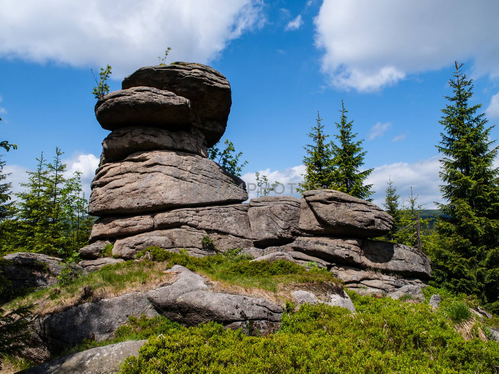 Mushroom rock in Jizera mountains (Czech Republic)
