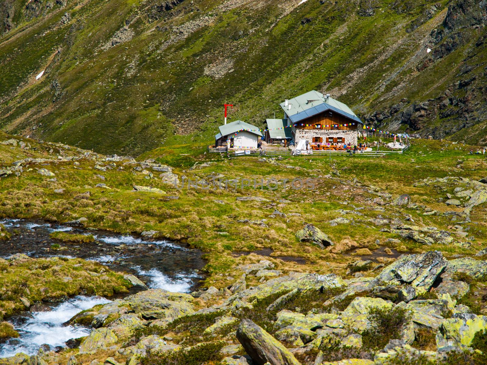 Traditional alpine hut by pyty