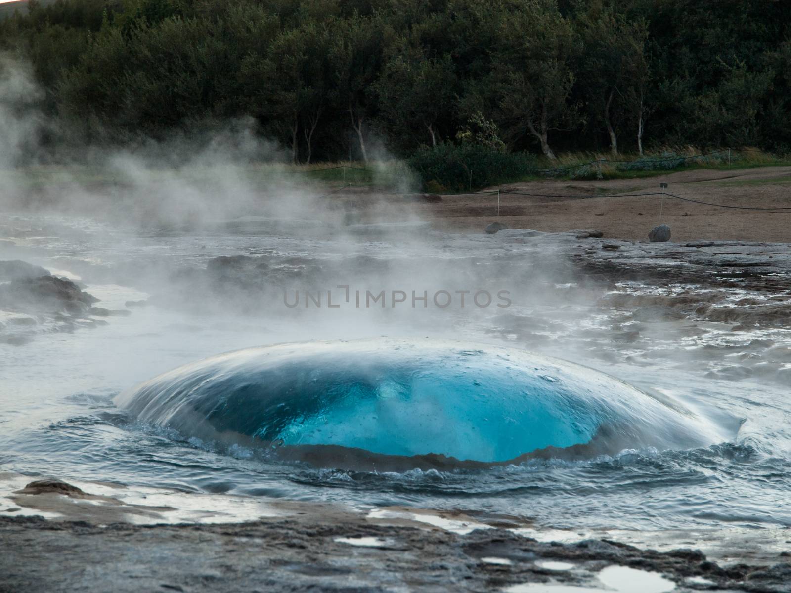 Geysir bubble just before explosion (Iceland)