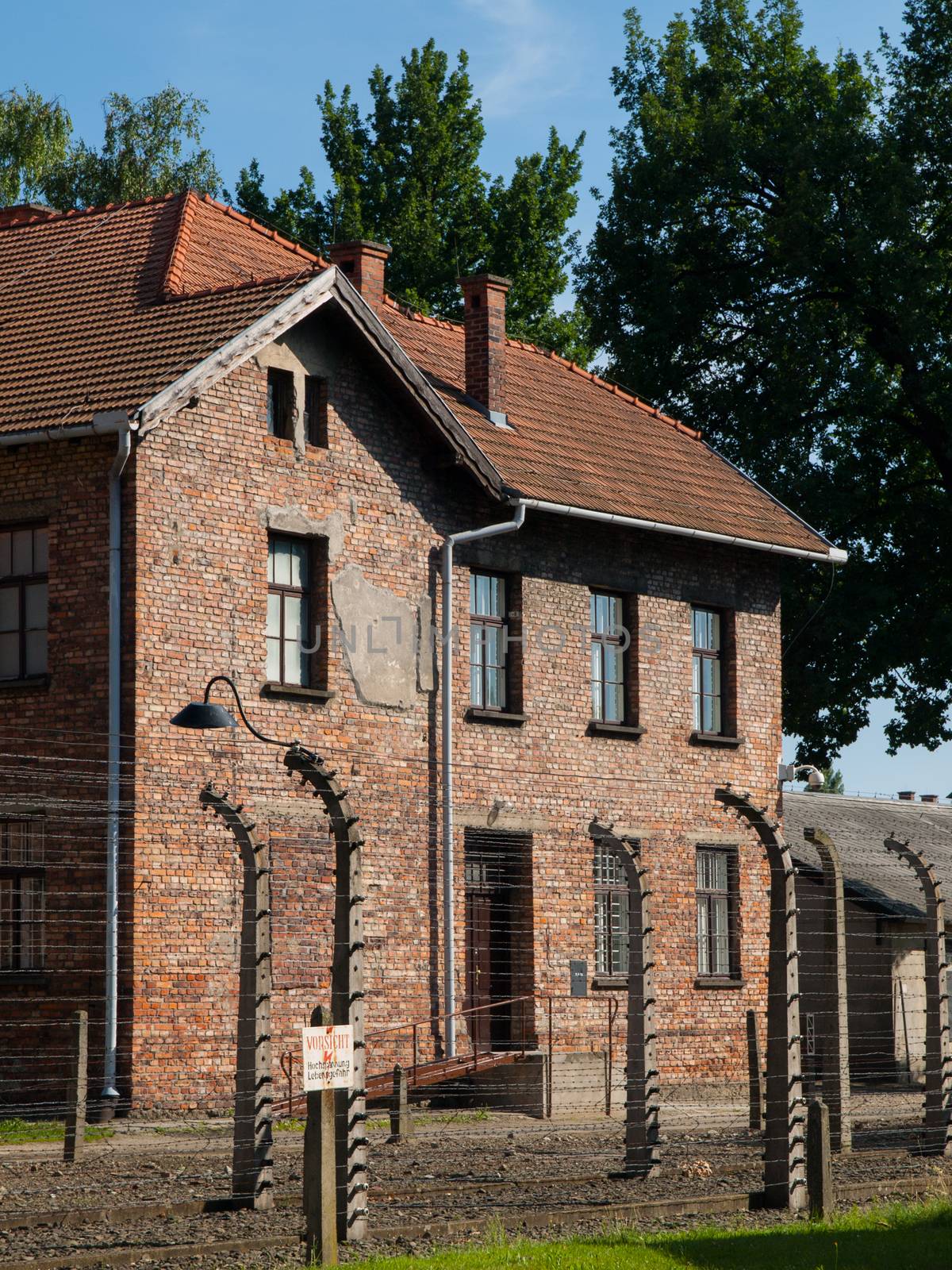 Building in Auschwitz concentration camp (Poland)