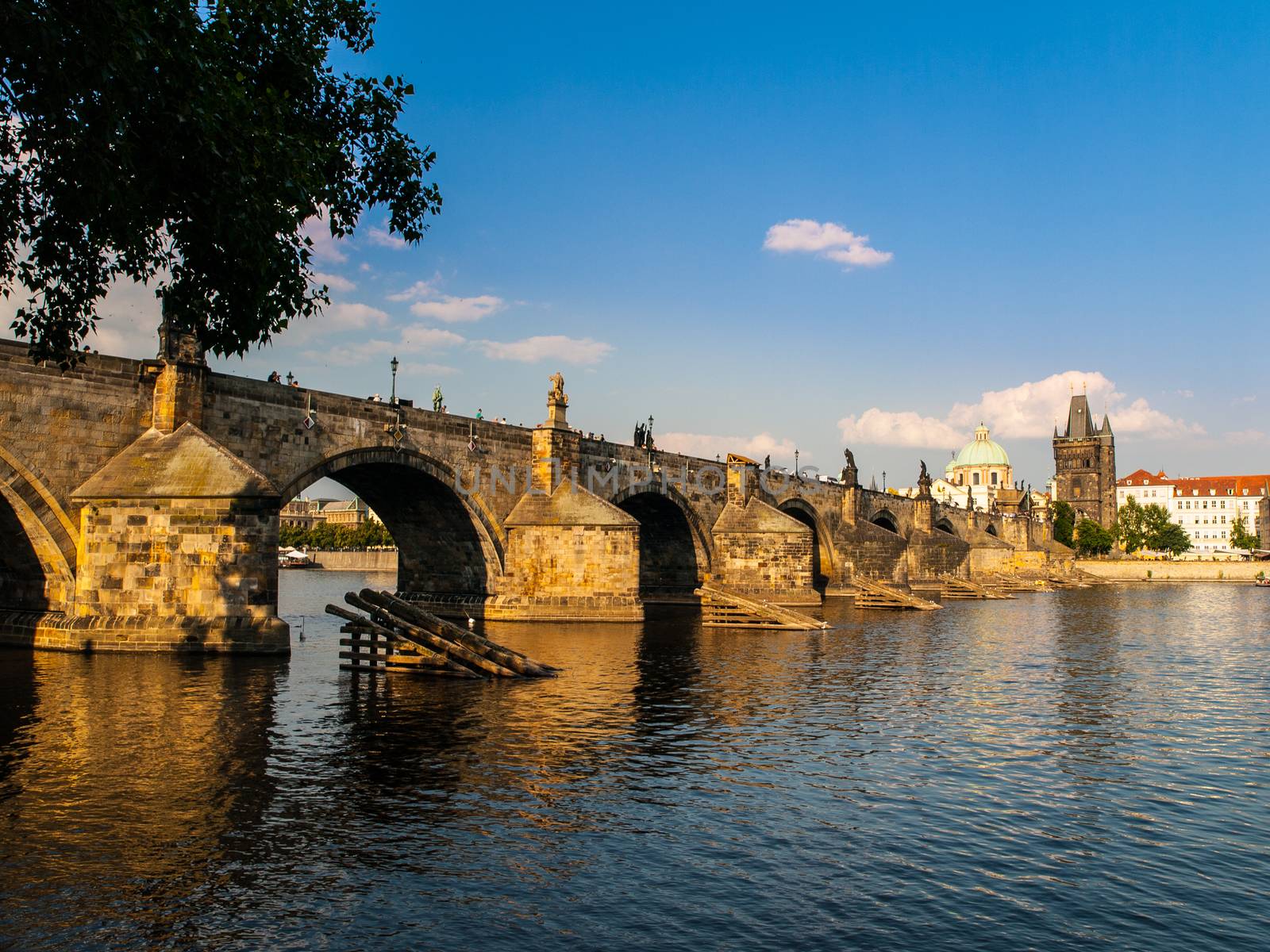 Charles Bridge and Old Town Bridge Tower in Prague (Czech Republic)