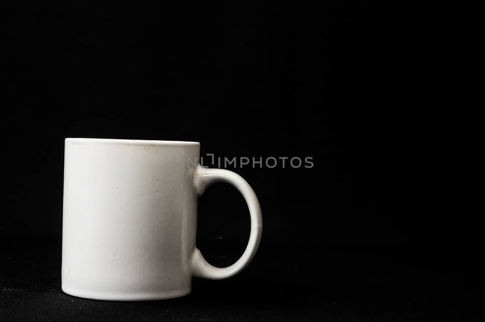 Coffee Cup Icons Top and Side View with Black Background