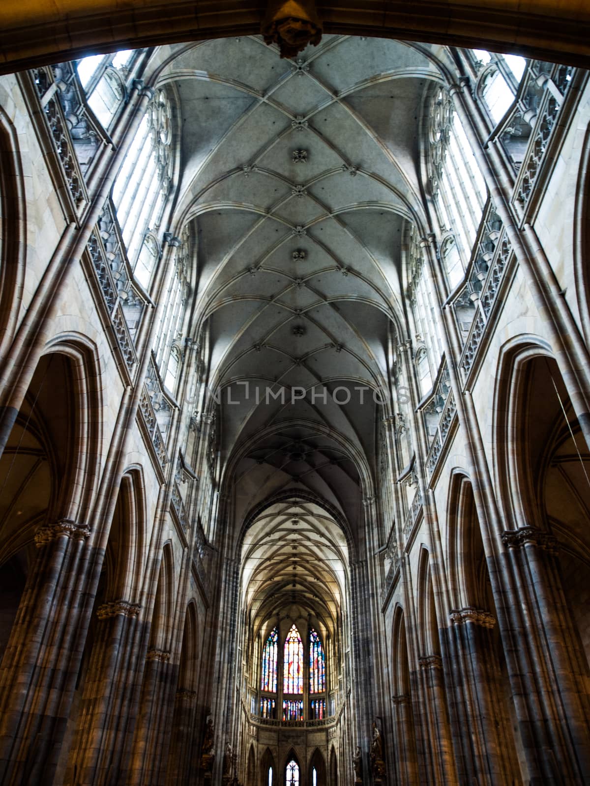 Interior of St. Vitus Cathedral (Prague, Czech Republic)
