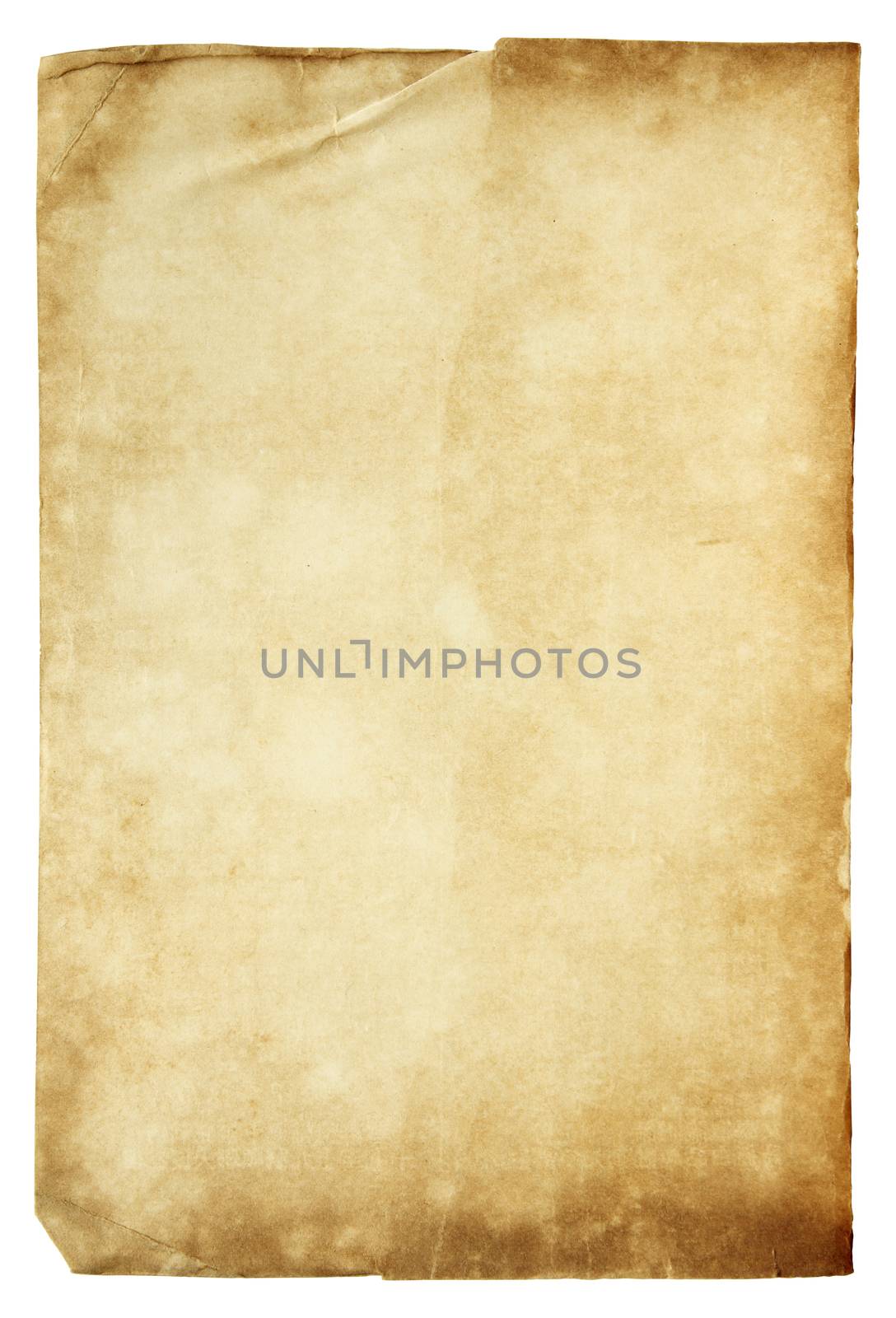 Vintage old paper texture with clipping path