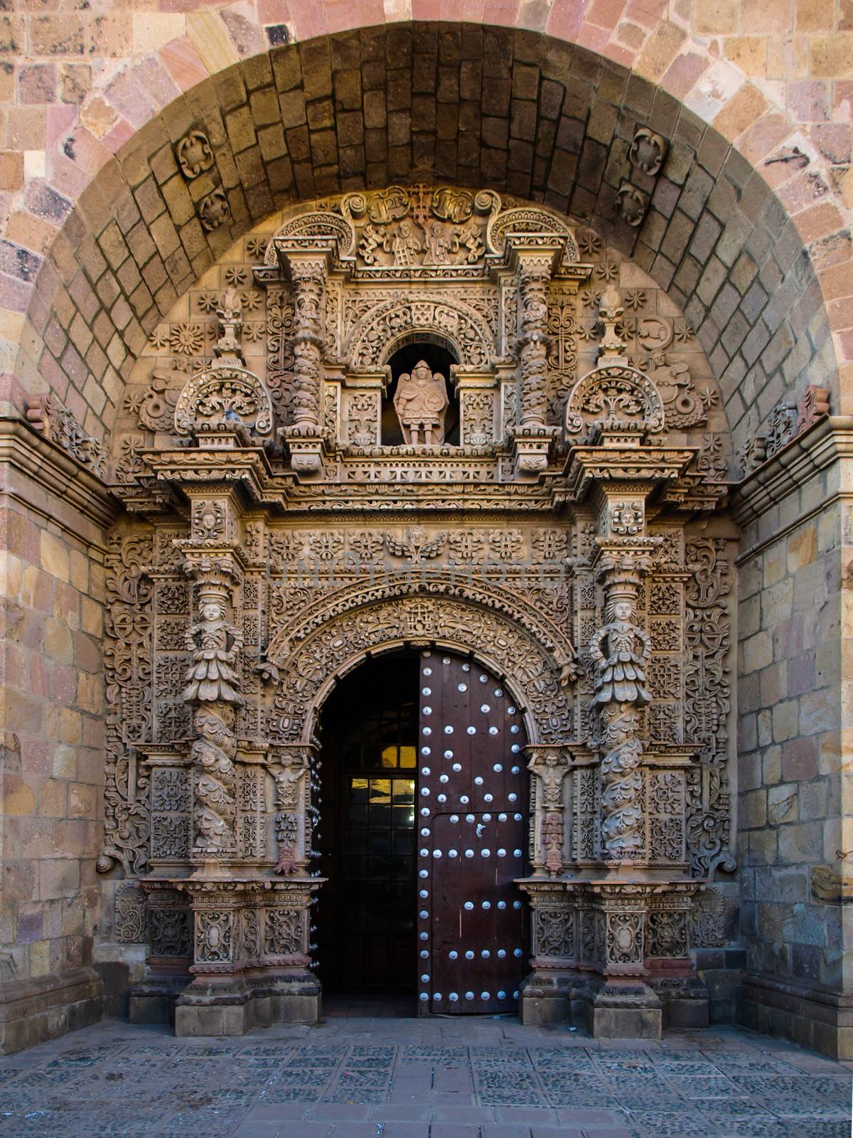 Front door to Iglesia San Lorenzo (Potosi, Bolivia)