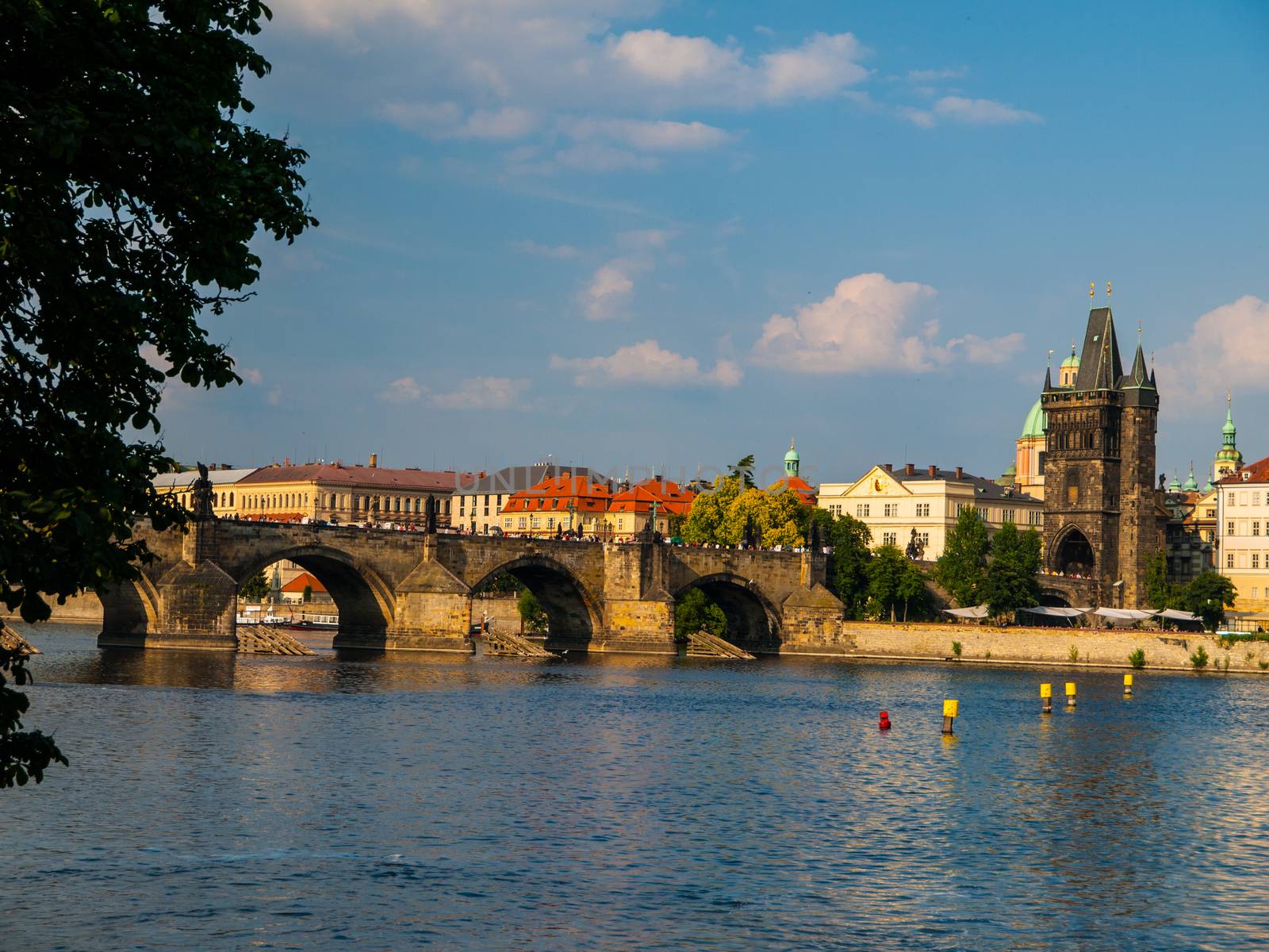 Charles Bridge and Old Town Bridge Tower in Prague (Czech Republic)