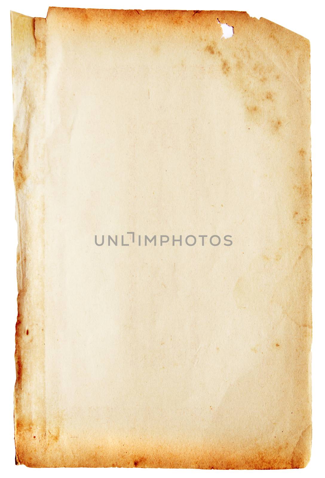 Vintage old paper texture with clipping path