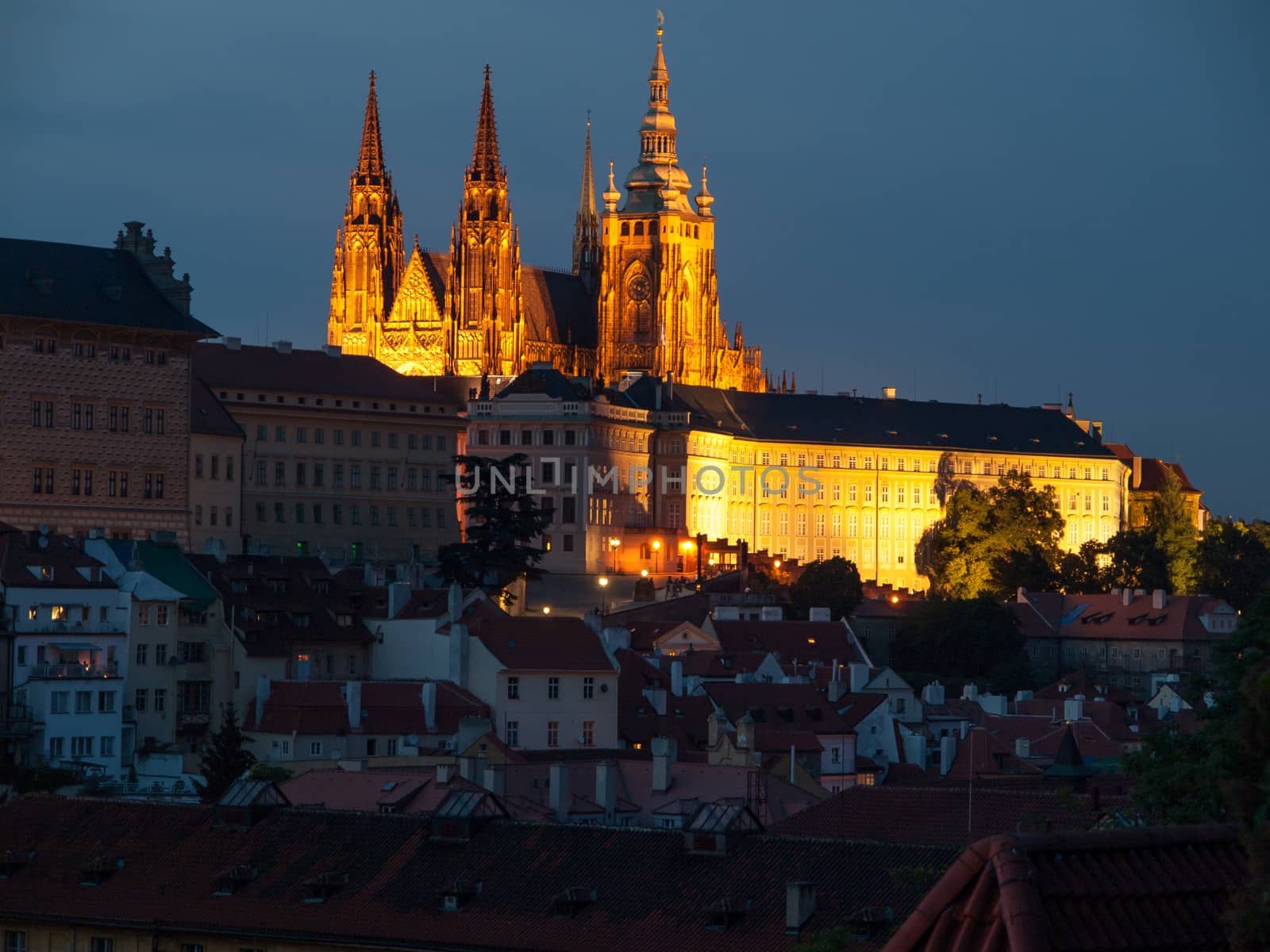Hradcany Castle and St. Vitus Cathedral (Prague, Czech Republic)