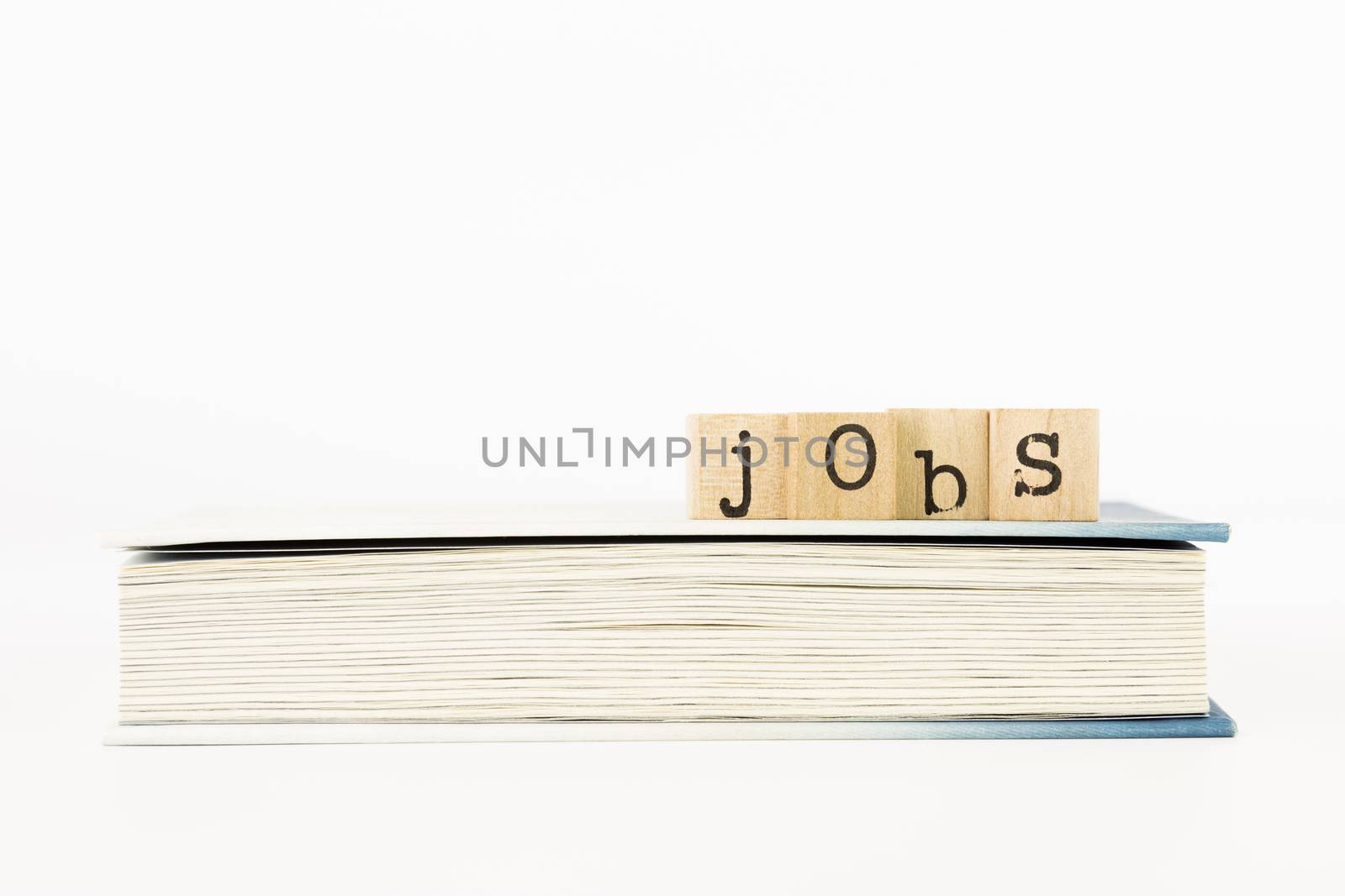 jobs wording stack on a book by vinnstock