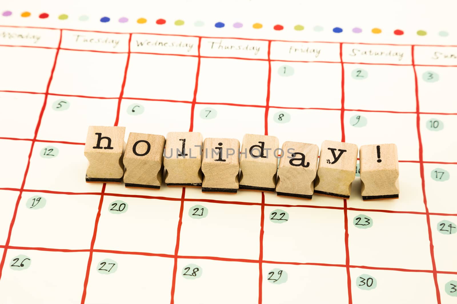 holiday note date stack on calendar by vinnstock