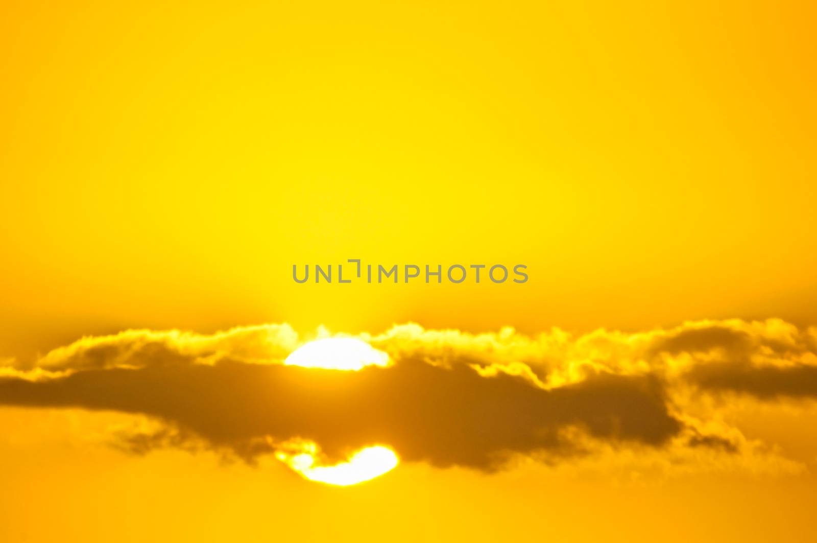 Sun Setting on the Atlantic Ocean in Tenerife Canary Island Spain