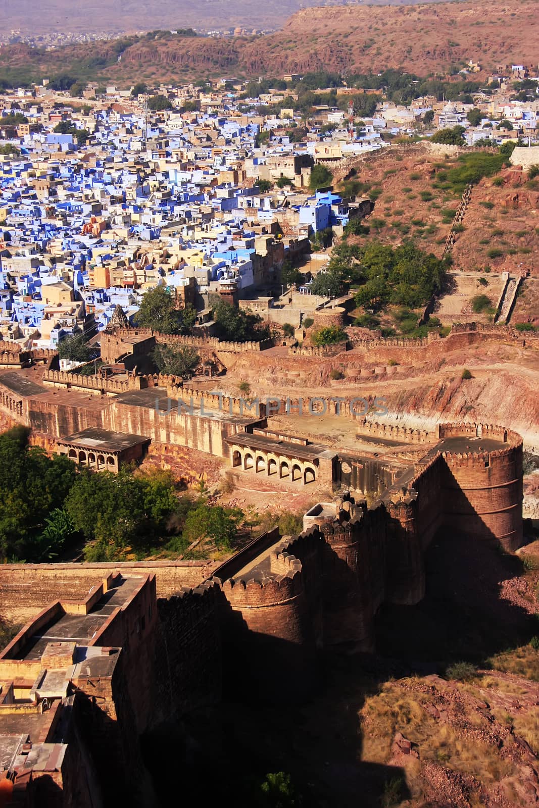 Jodhpur city seen from Mehrangarh Fort, Rajasthan, India