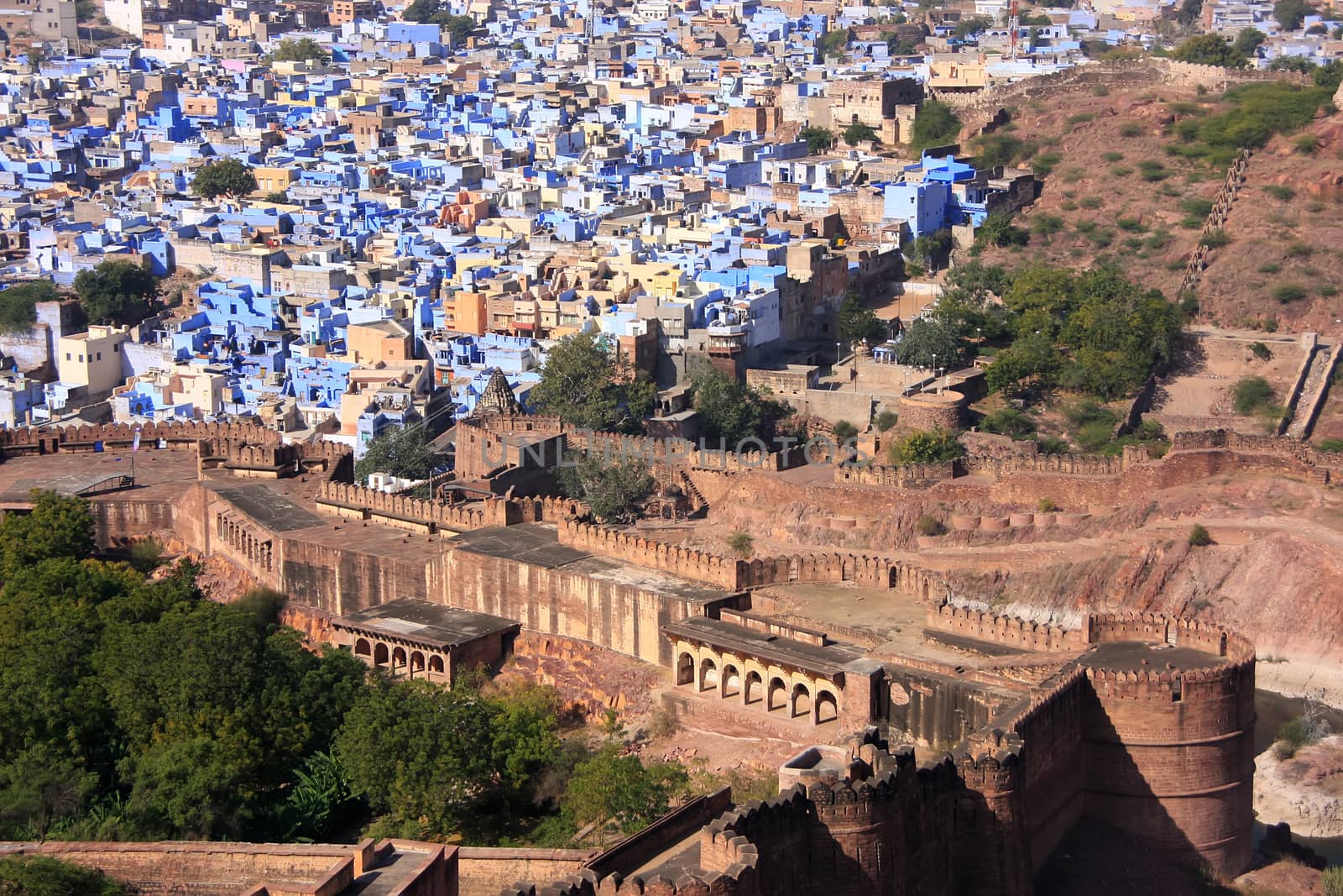 Jodhpur city seen from Mehrangarh Fort, India by donya_nedomam