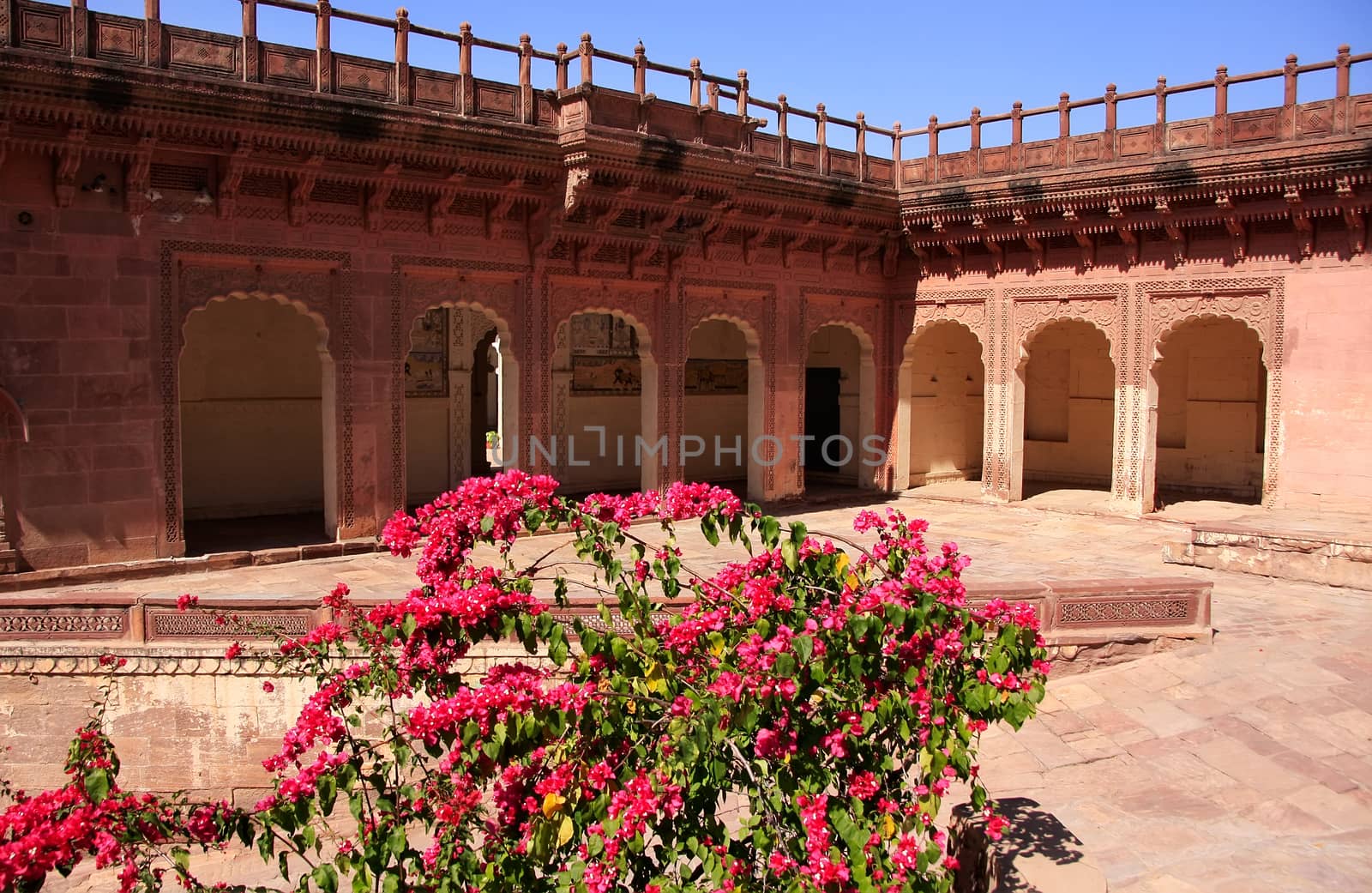 Interior of Mehrangarh Fort, Jodhpur, Rajasthan, India