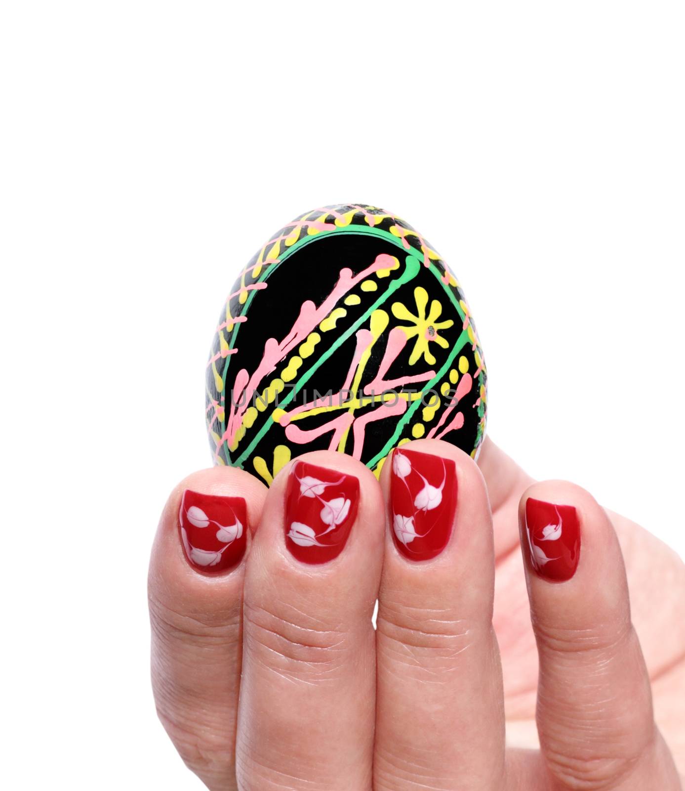  Painted Easter egg woman hand by openas