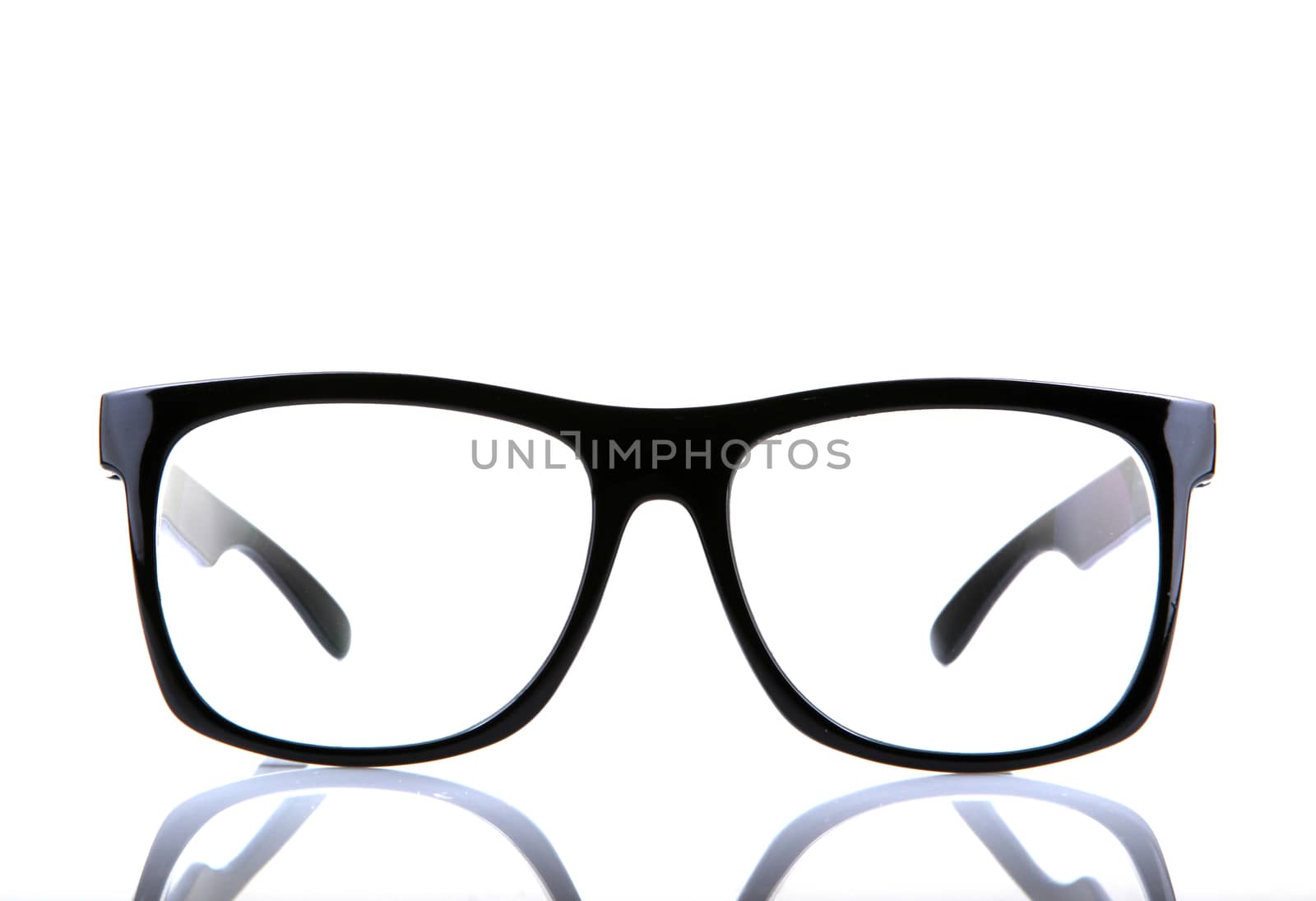 Black Eye Glasses Isolated On White