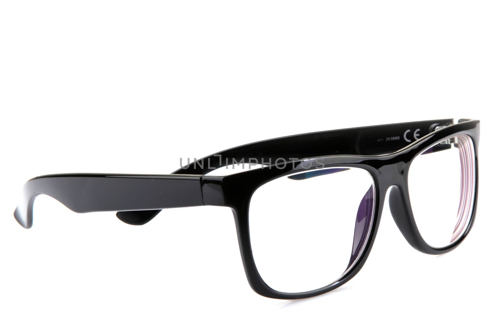 Black Eye Glasses Isolated On White