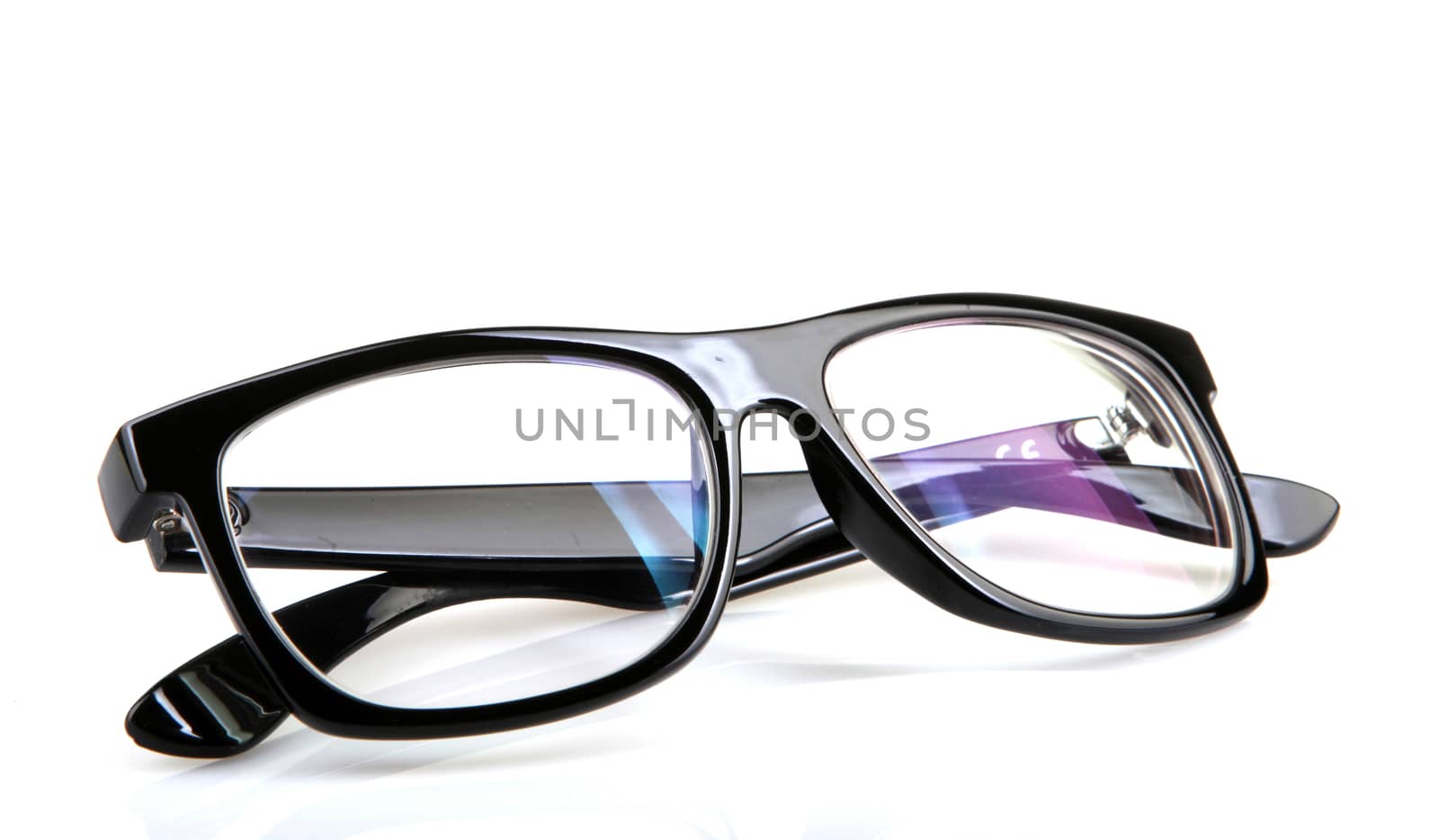 Black Eye Glasses Isolated On White