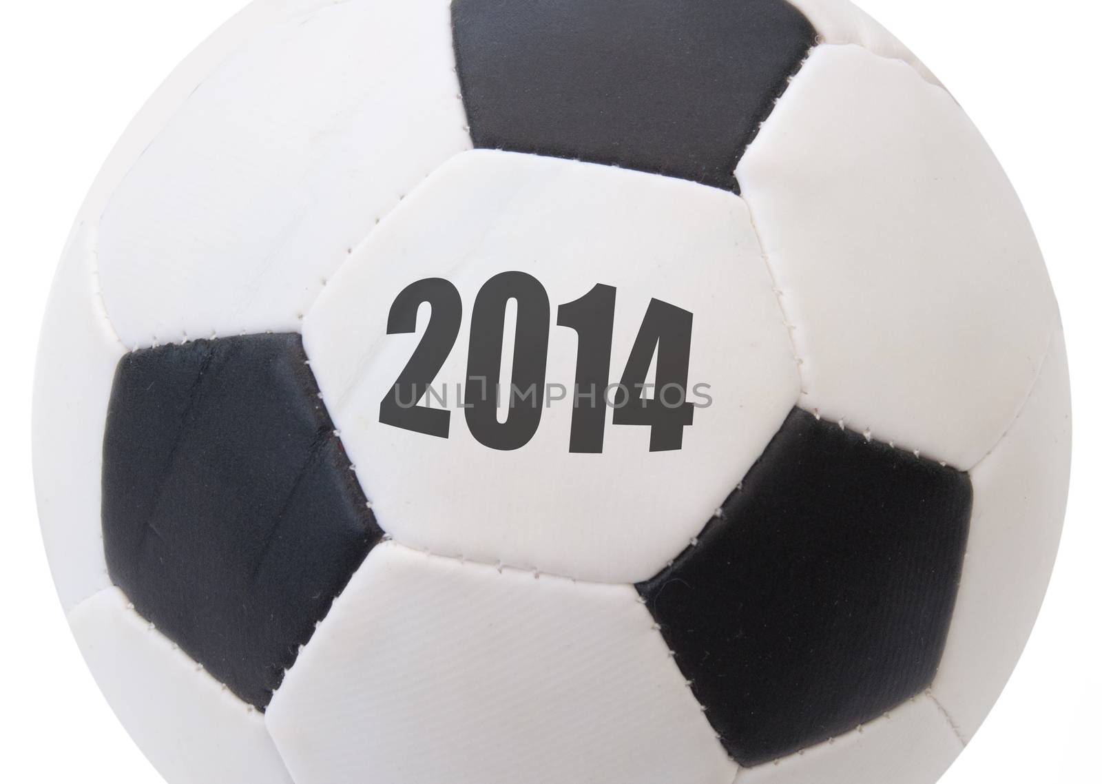 2014 printed on a football