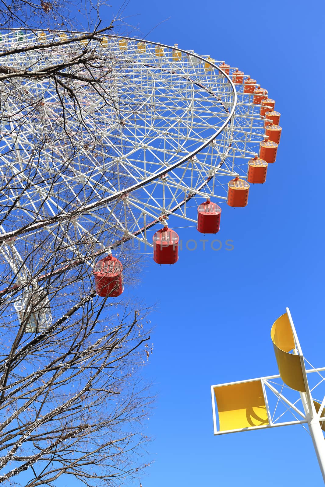 Ferris Wheel - Osaka City in Japan