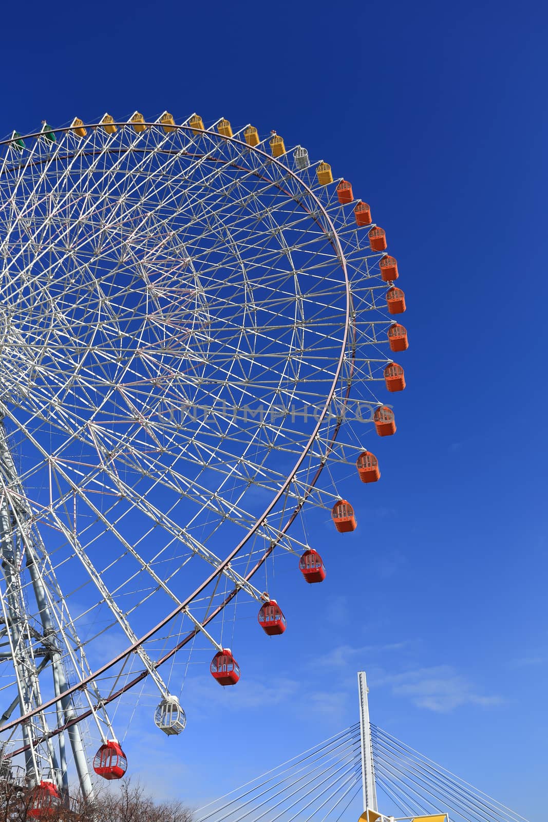 Ferris Wheel - Osaka City in Japan by rufous