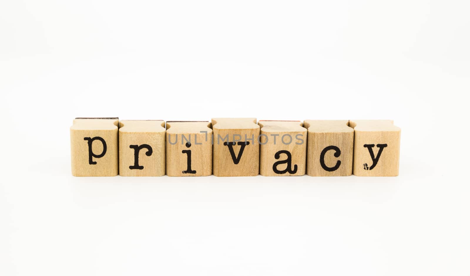 privacy wording on white background by vinnstock
