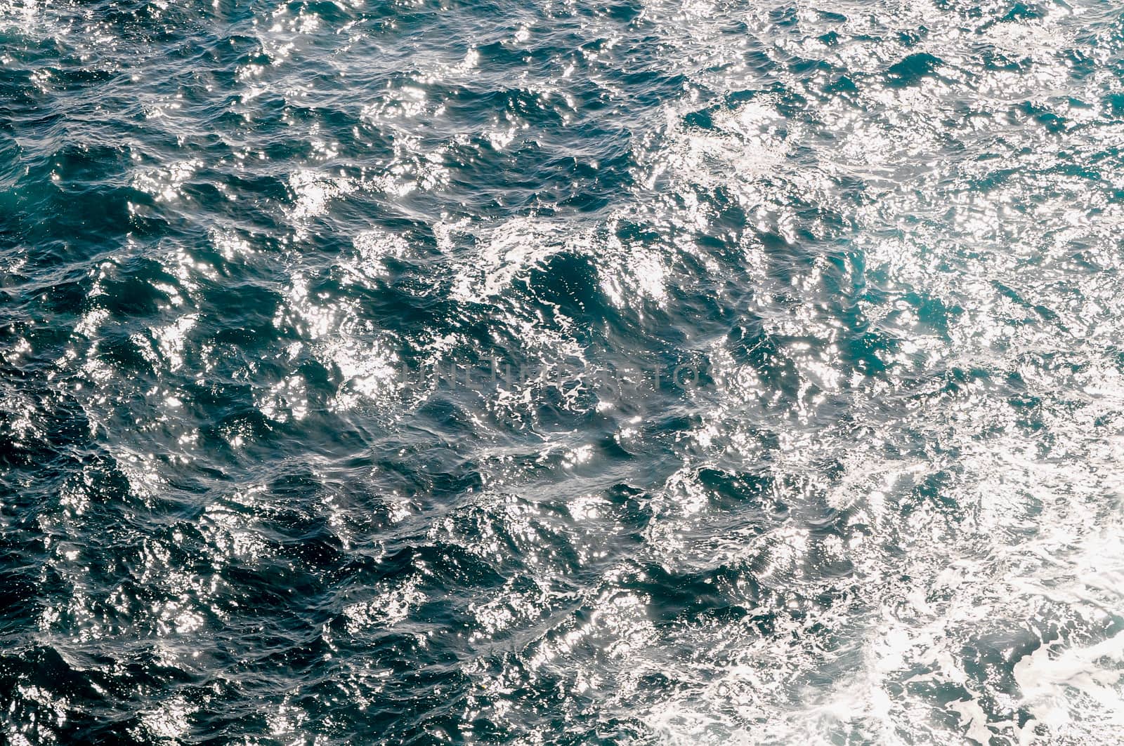 Blue Water Texture Pattern at Noon on the Atlantic Ocean