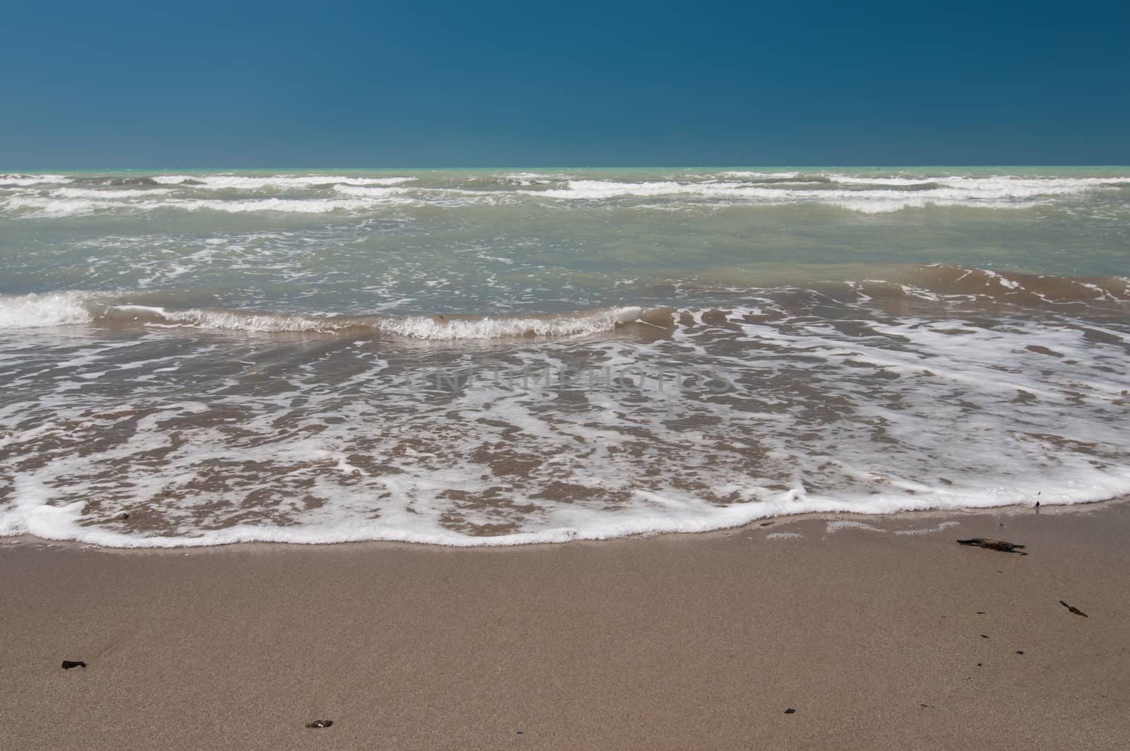 Ground swell in the beautiful blue sea