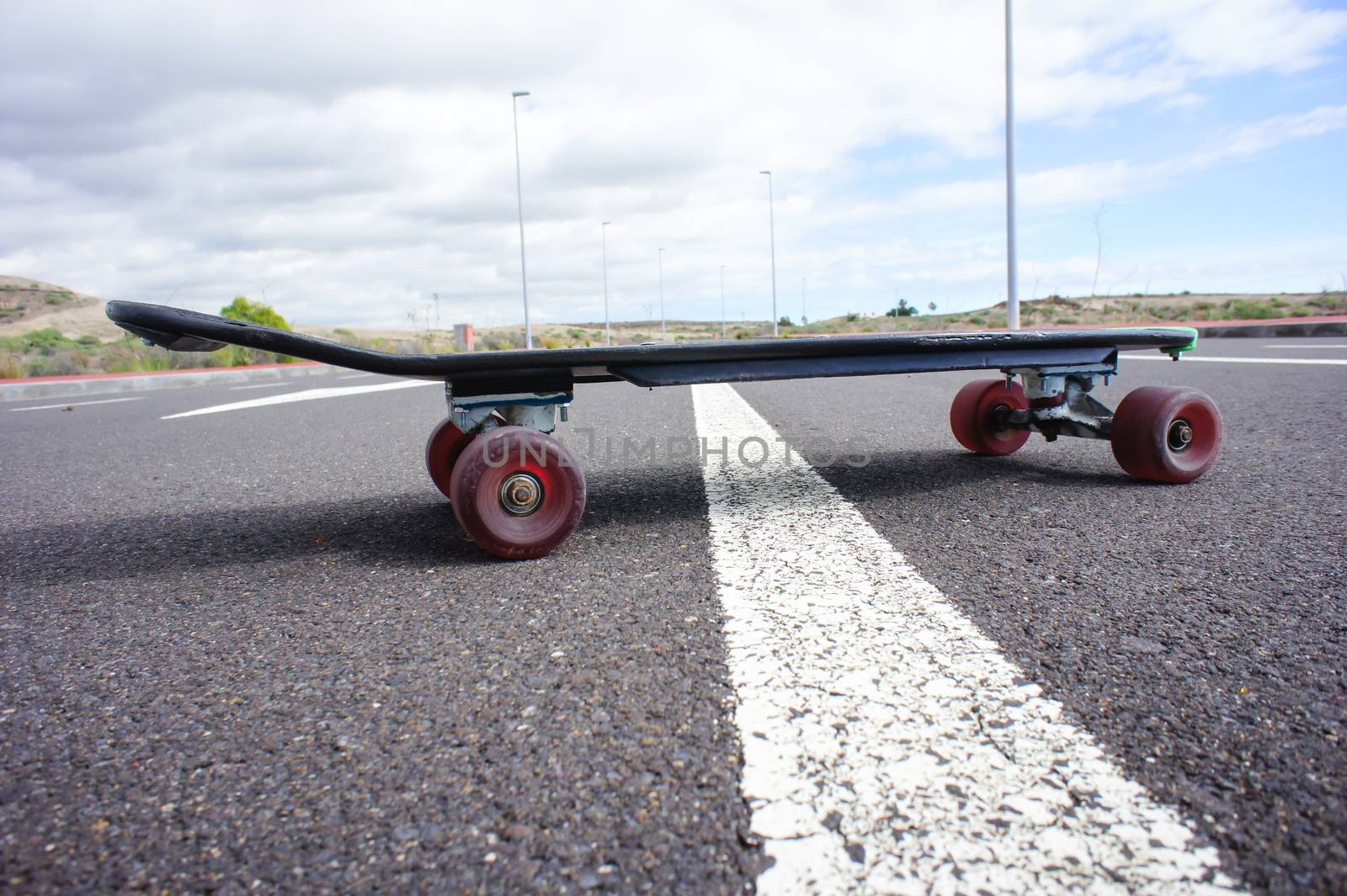 Vintage Style Longboard Black Skateboard by underworld