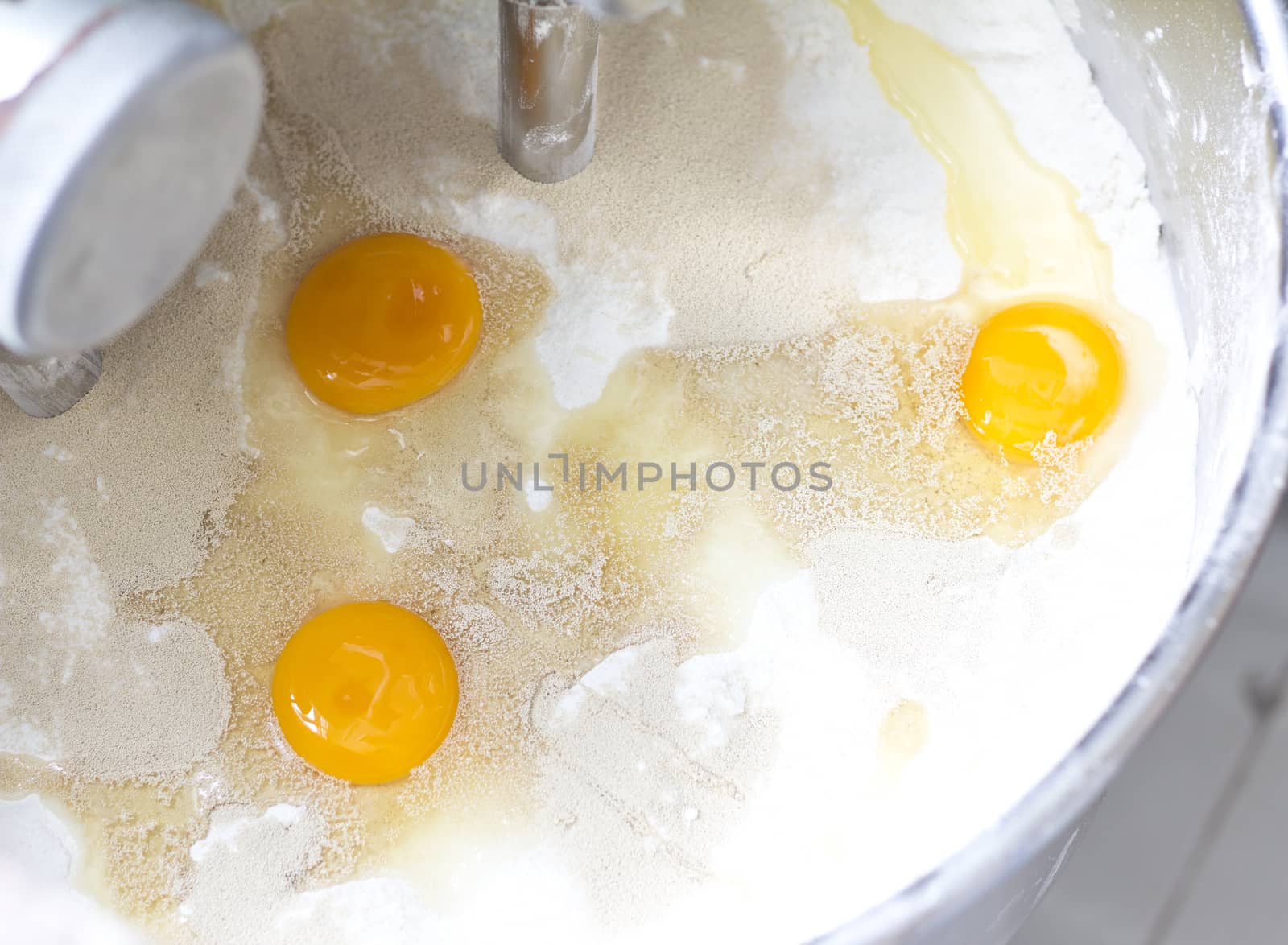 Ingredients to make pizza dough