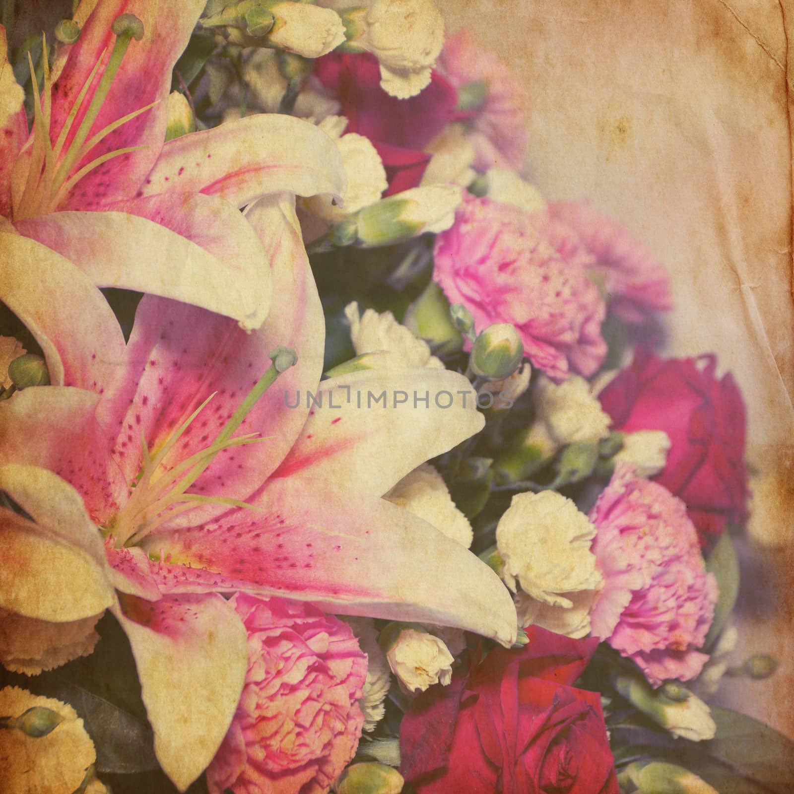 Vintage Flowers for background