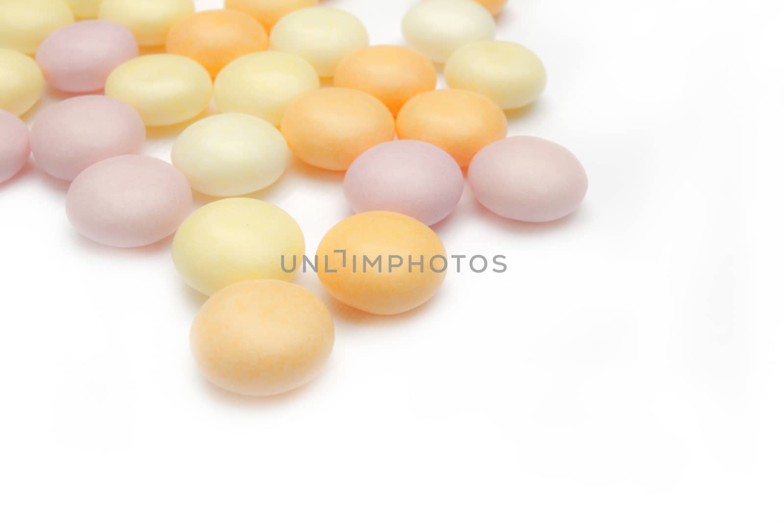Sweetmeat multi colour on white background