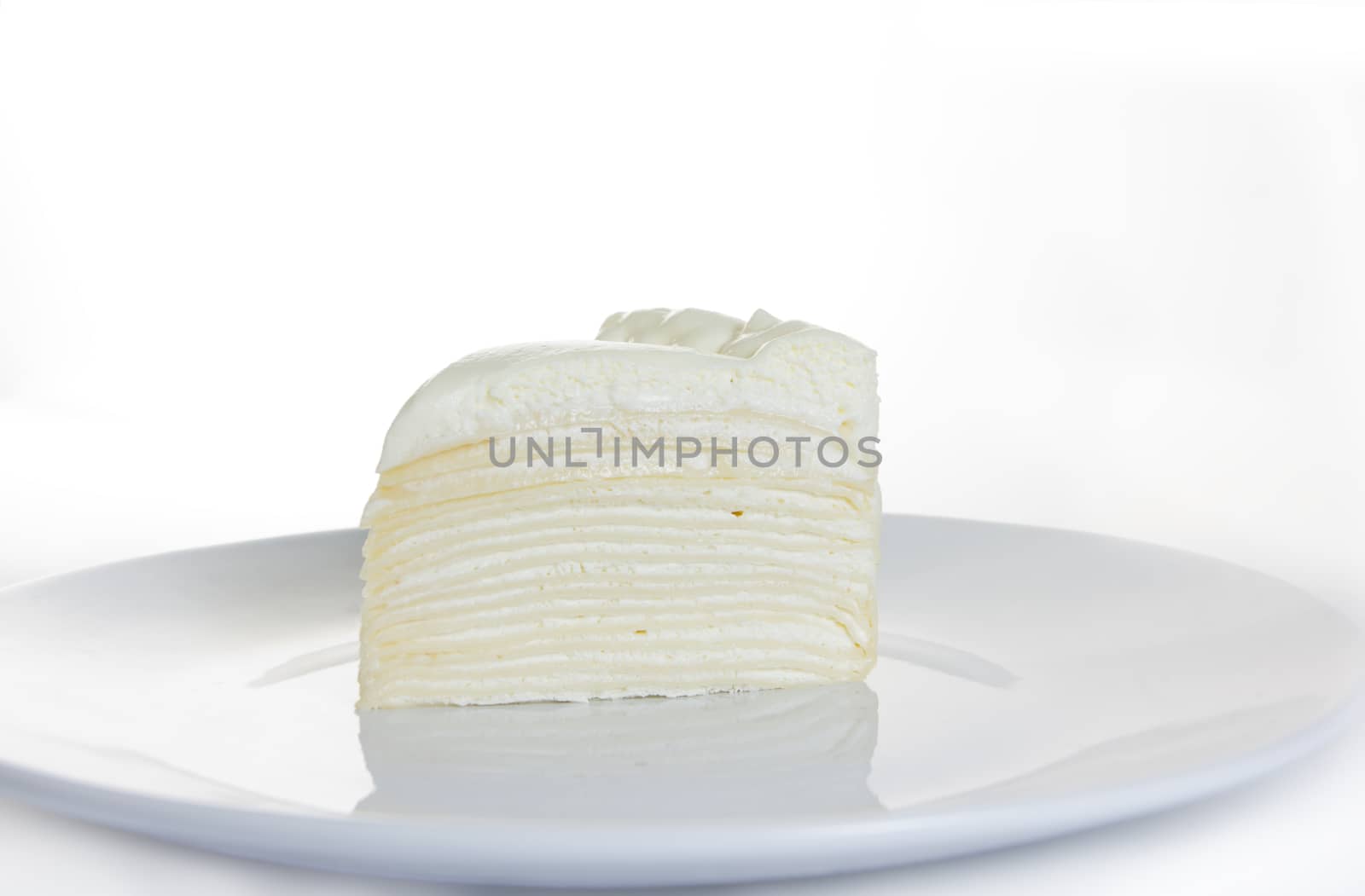 Crepe Cakes on white plate