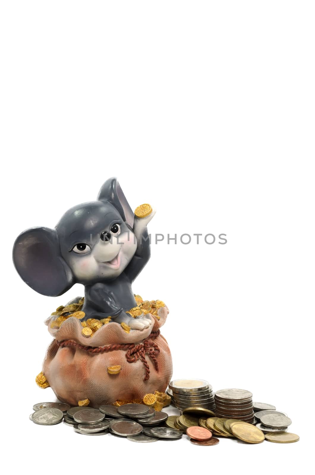 Rat coin bank isolated by hatoriz