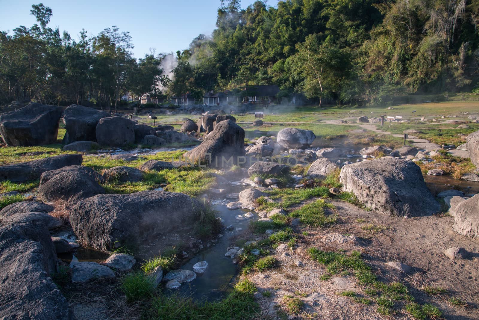 Fang Hot Spring National Park is part of Doi Pha Hom Pok National Park in Chiang Mai, Thailand