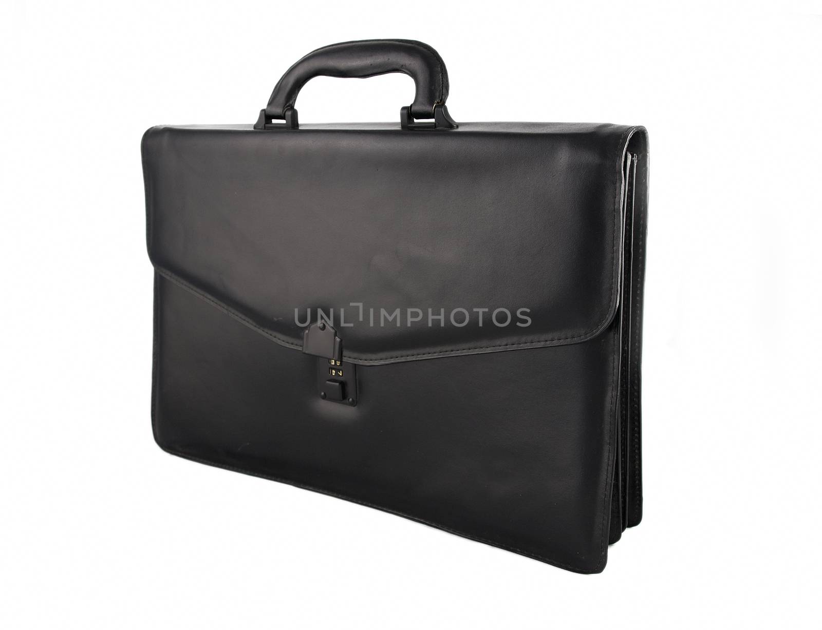 Leather bag on  white background 