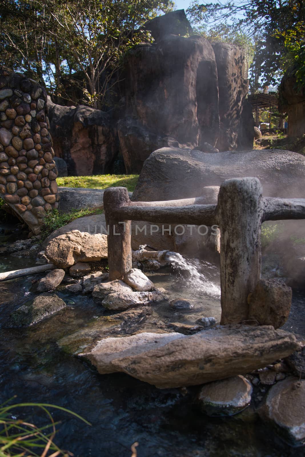 fang Hot Spring National Park is part of Doi Pha Hom Pok National Park in Chiang Mai, Thailand