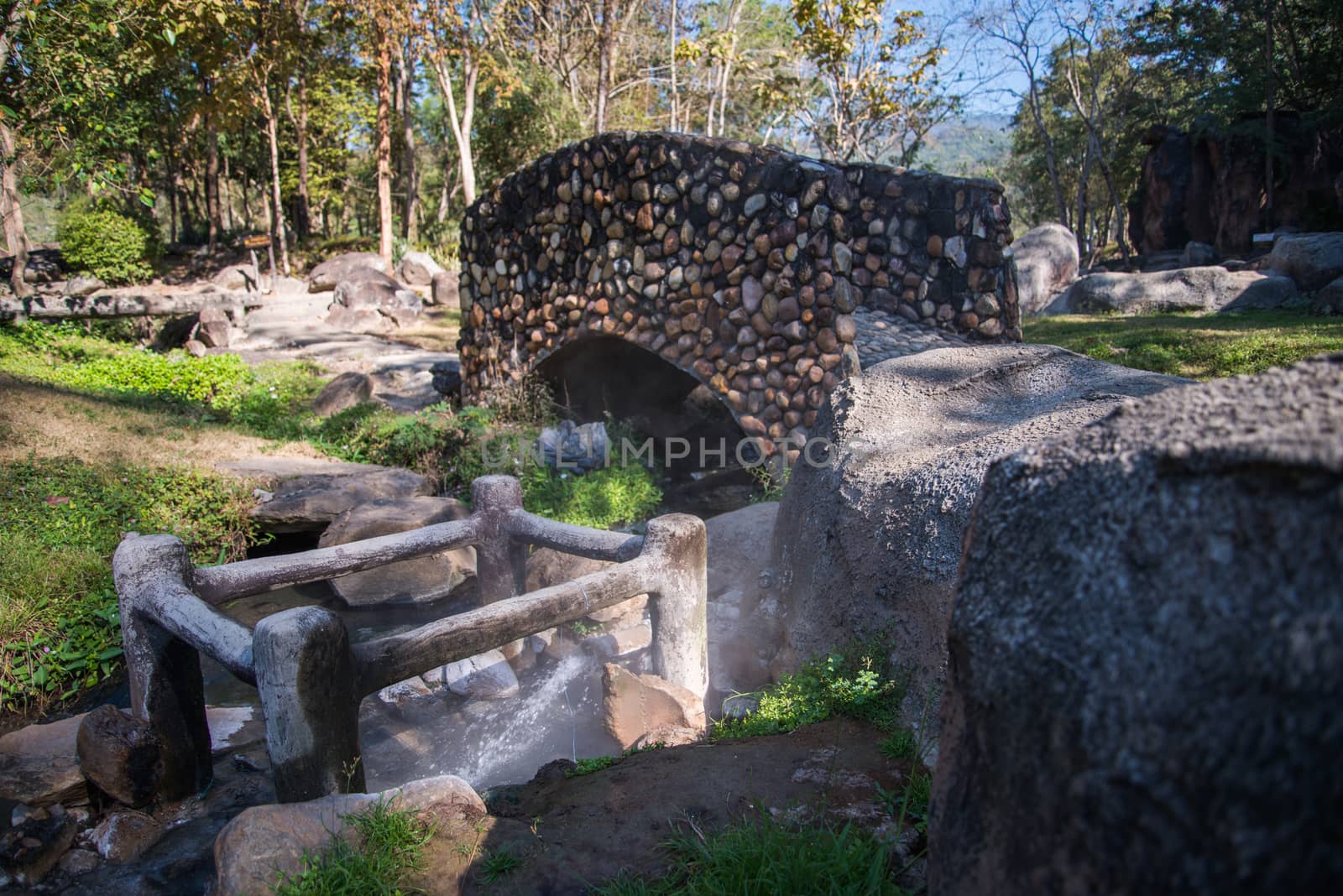 fang Hot Spring National Park is part of Doi Pha Hom Pok National Park in Chiang Mai, Thailand