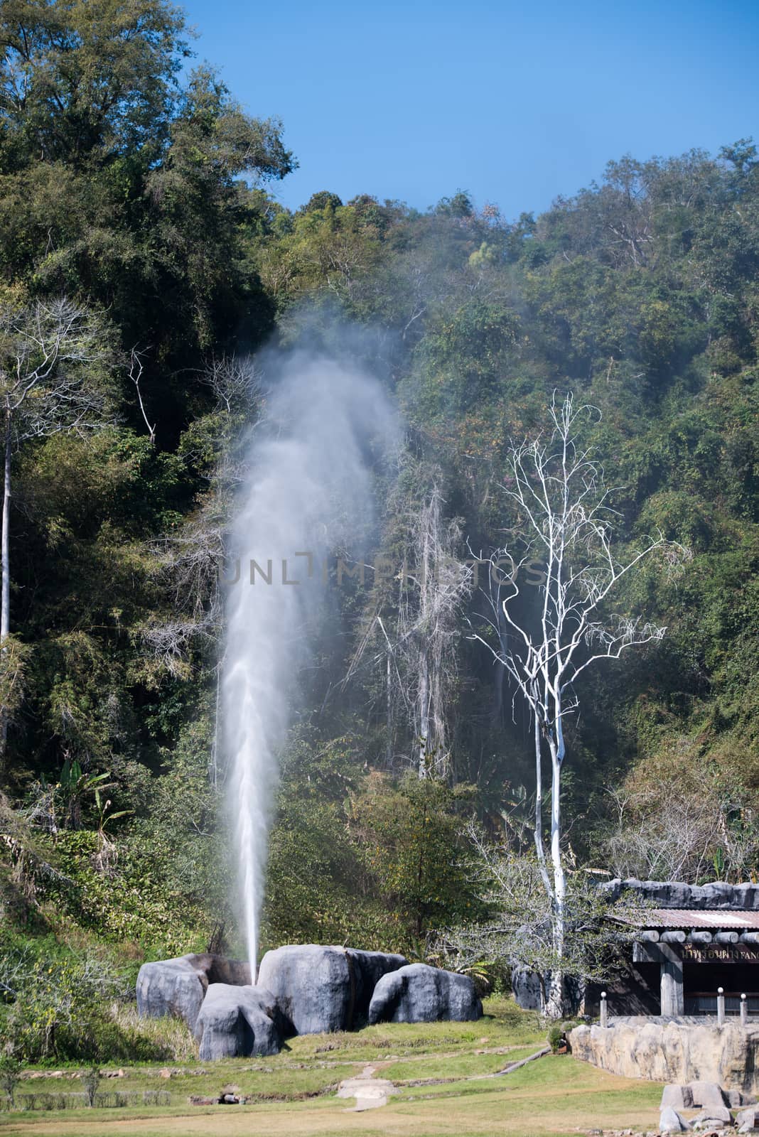 fang Hot Spring National Park is part of Doi Pha Hom Pok National Park in Chiang Mai, Thailand