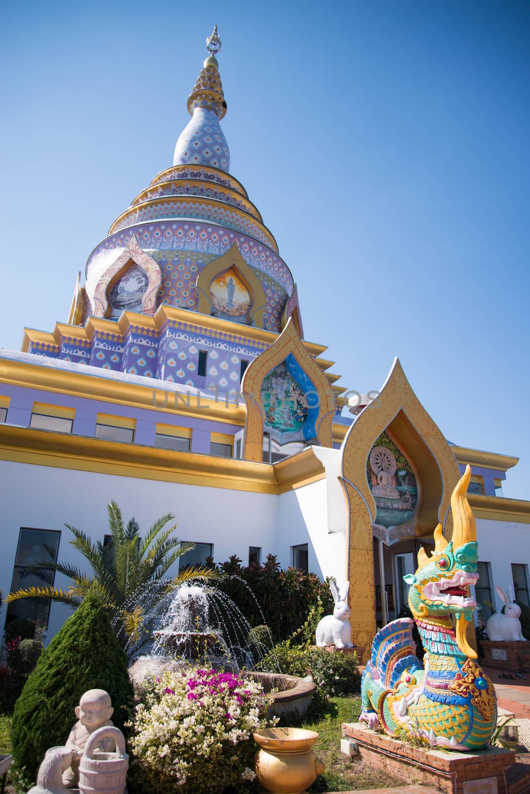 Thaton temple in mae ai Chiangmai the north of Thailand