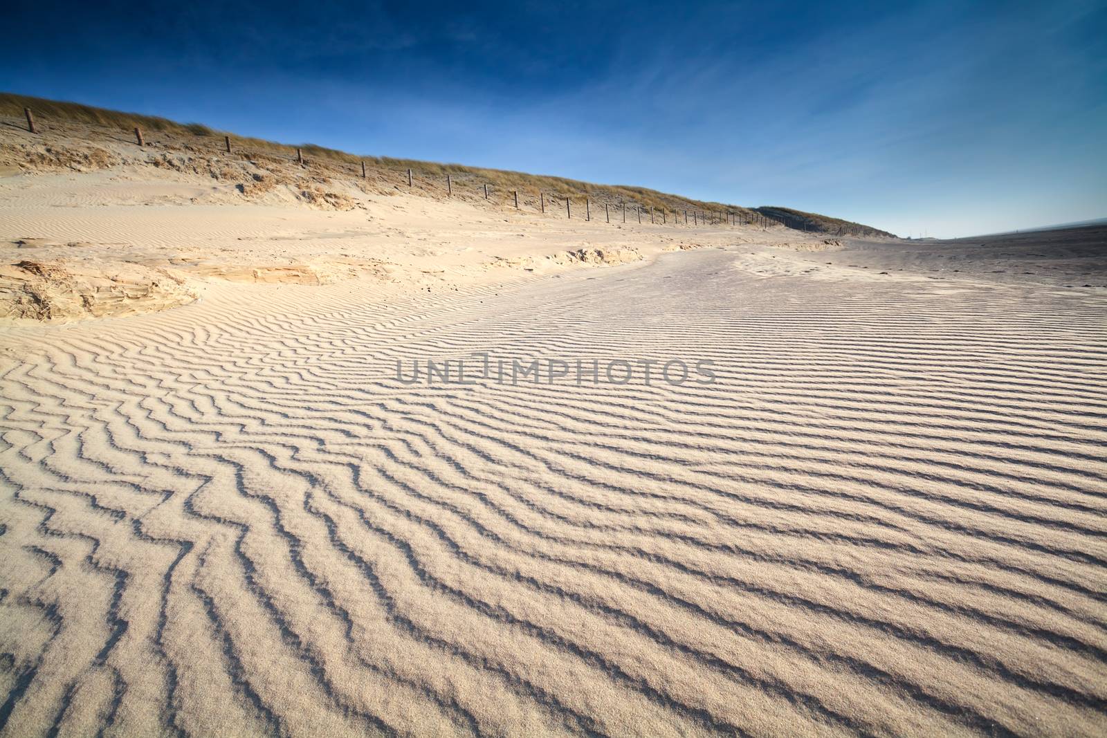 sand wave texture on North sea beach, Zandvoort aan Zee, North Holland, Netherlands